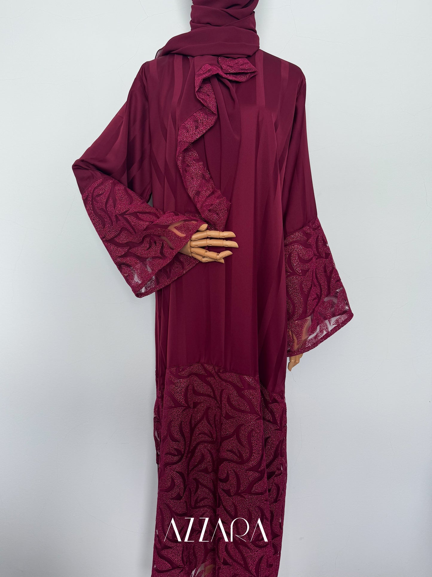 (B046) Scarlet Grace Luxury Abaya