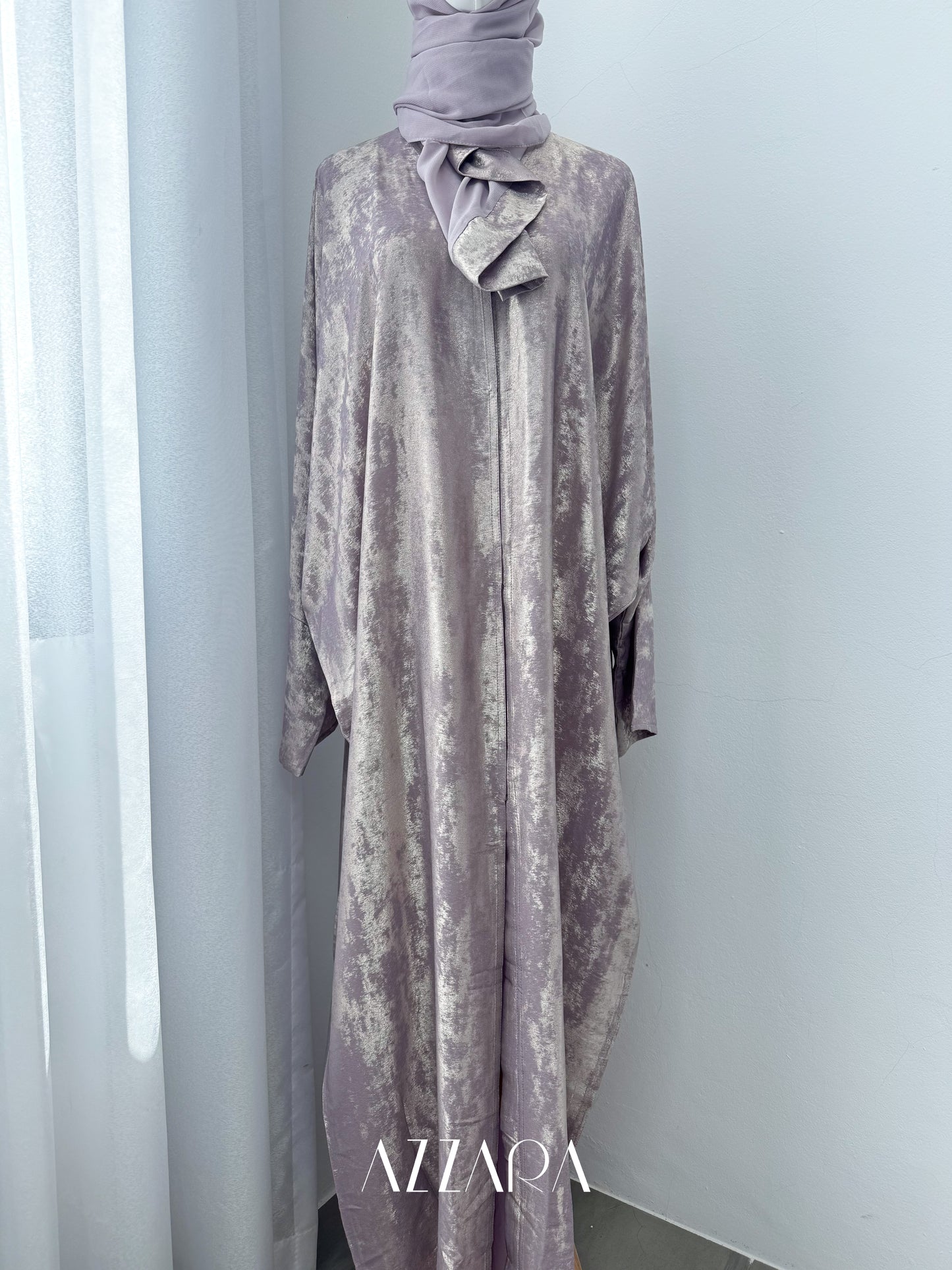 Sahara Abaya (D054)- Purple Shimmer Batwing