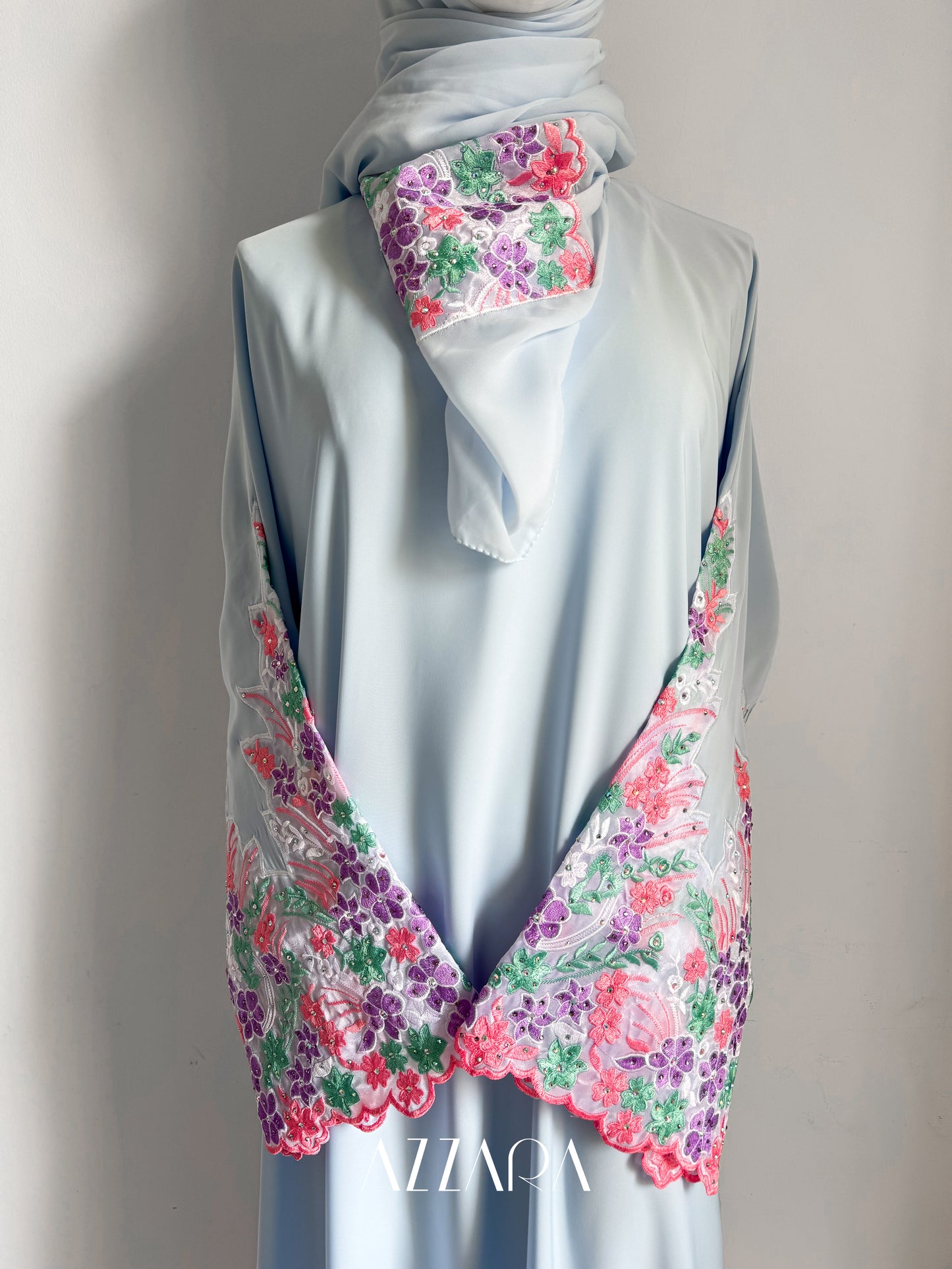 Laces Galore (C001) - Blue Floral Exclusive Laces
