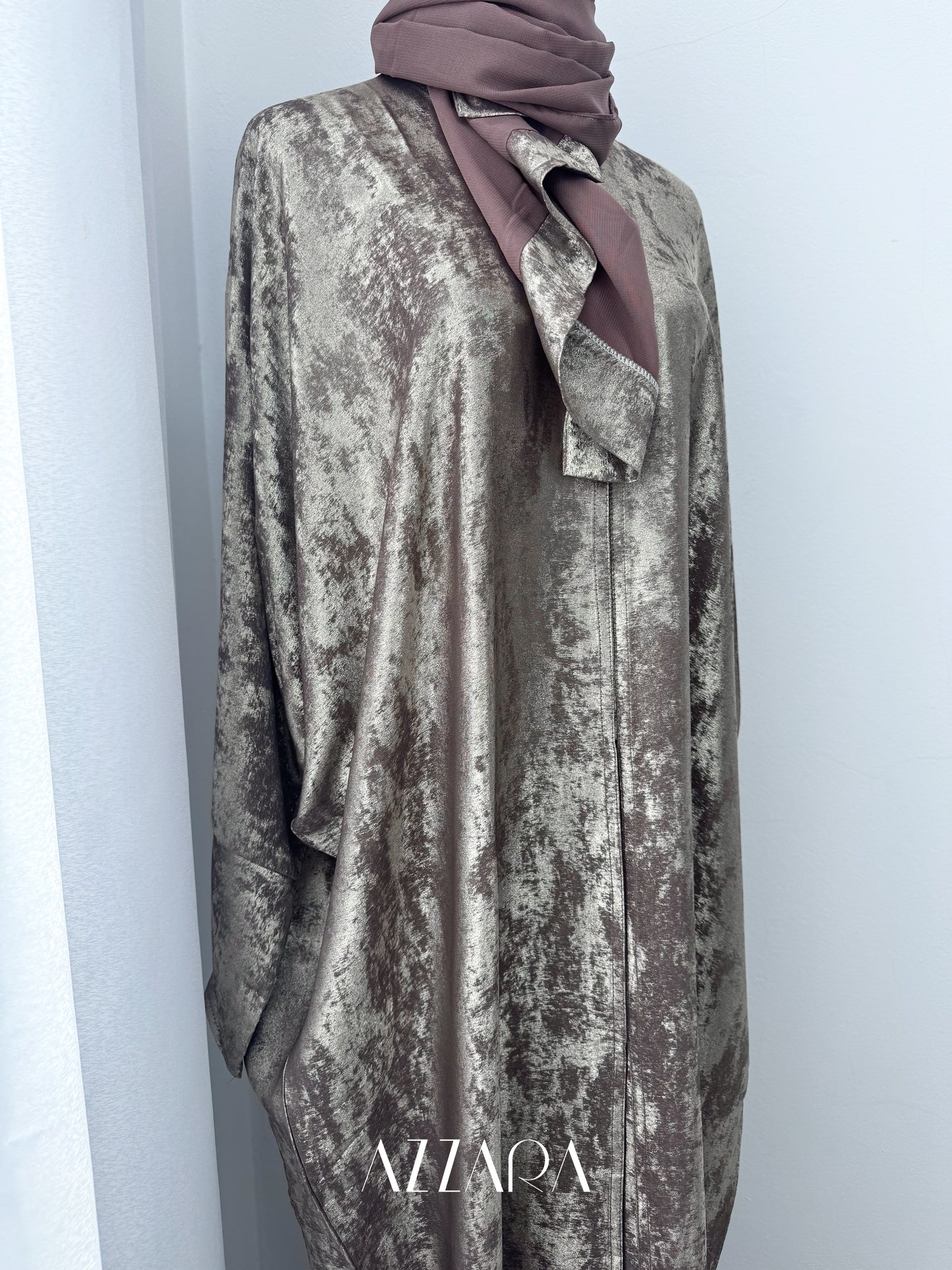 Sahara Abaya (D051) - Bronze Shimmer Batwing