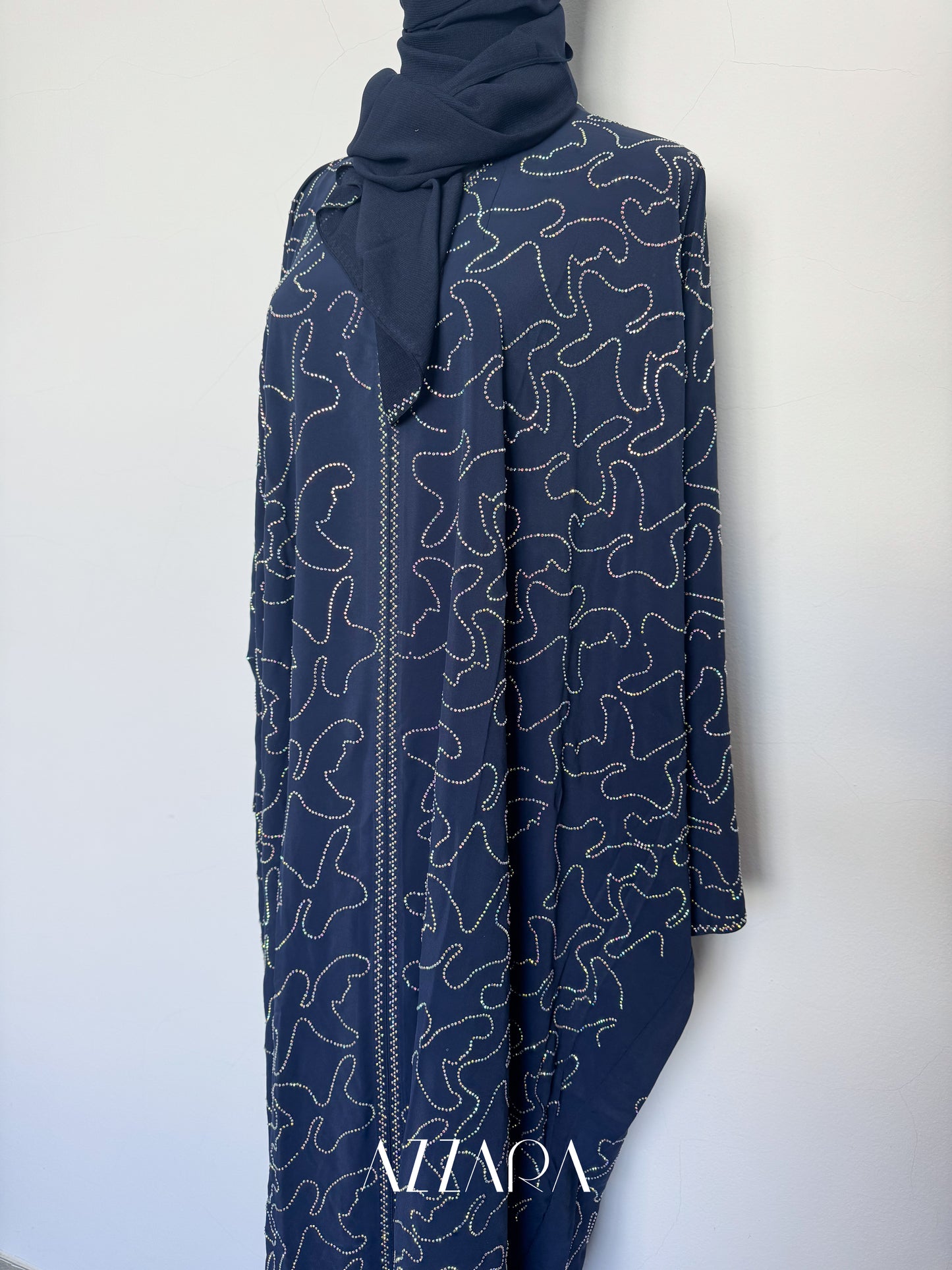 (B039) Crystal Wave in Midnight Blue