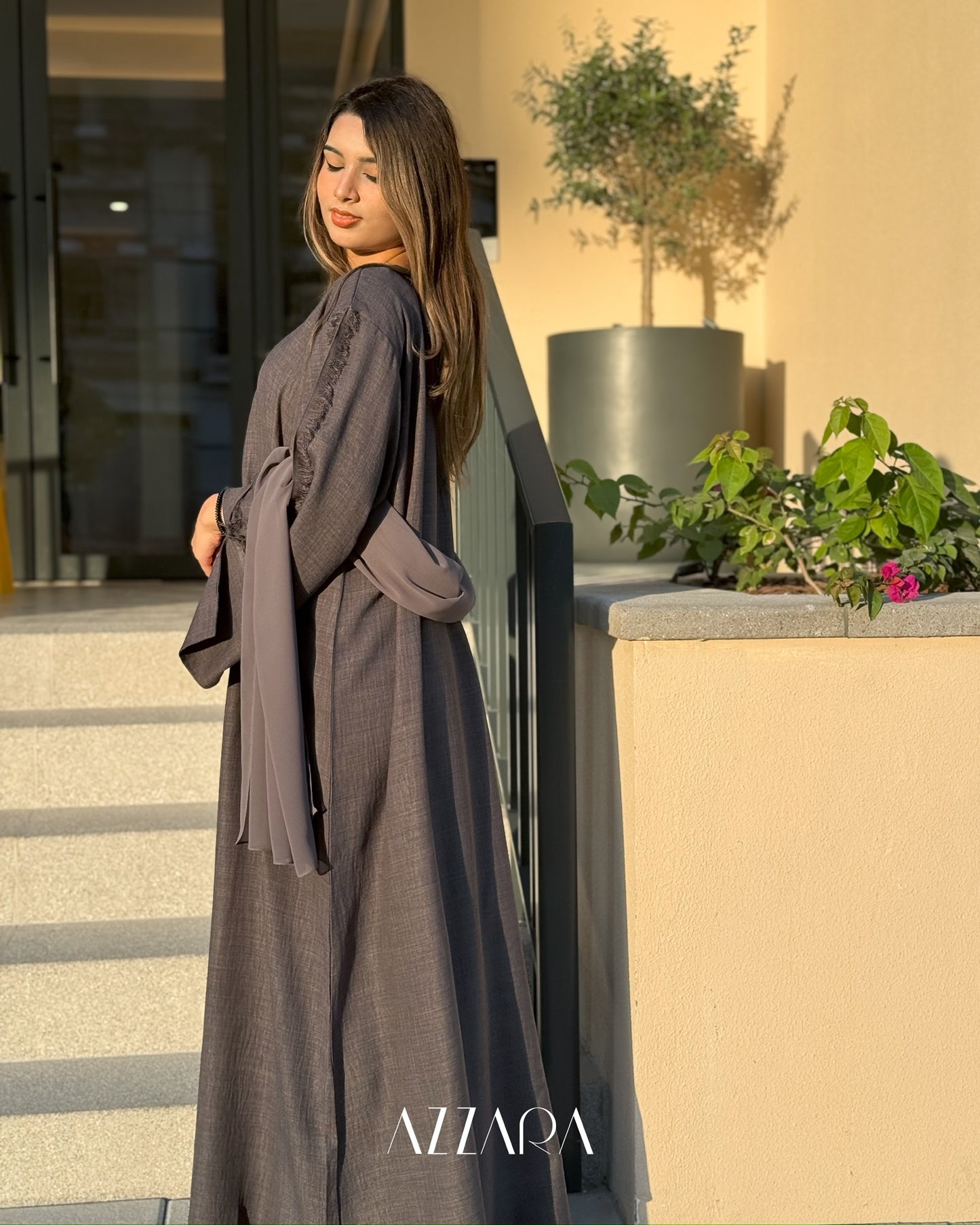 (F015) Madina - Comfort with Frayed-Split Sleeve Linen