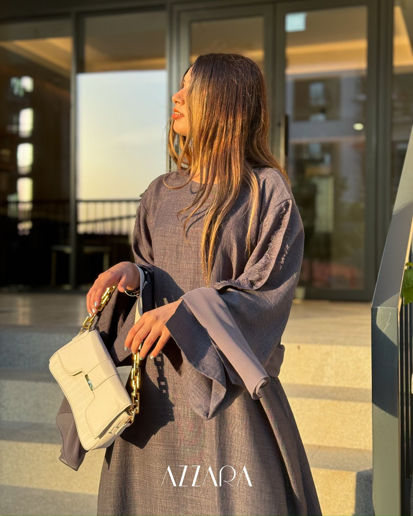 (F015) Madina - Comfort with Frayed-Split Sleeve Linen