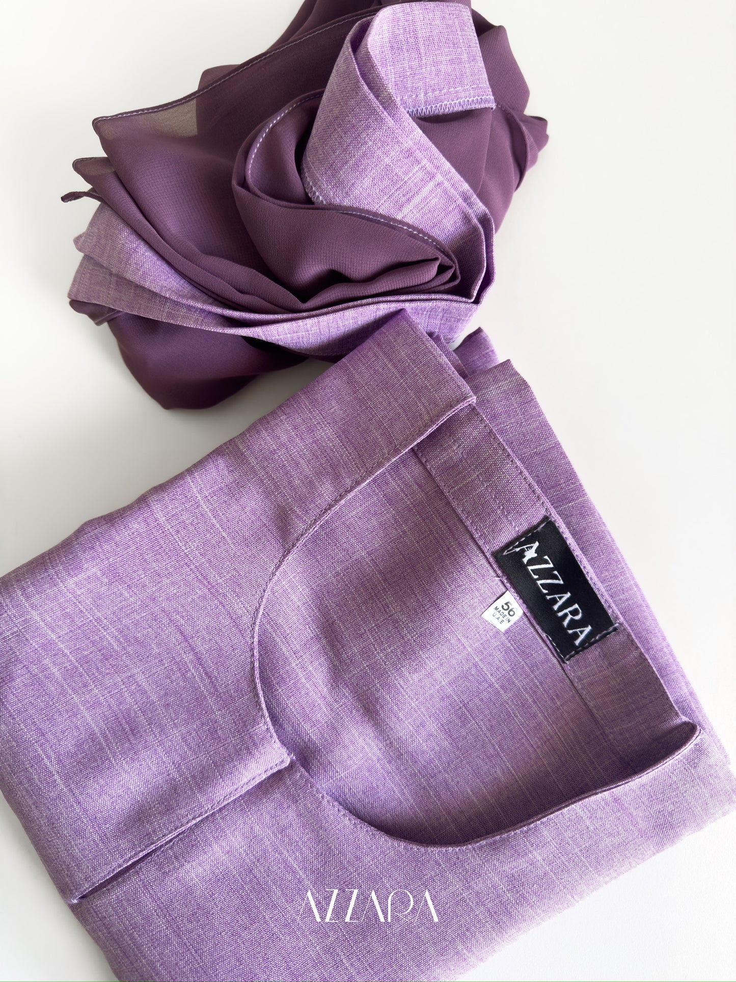 Modest Essential (F007) - Rich Purple Linen Abaya