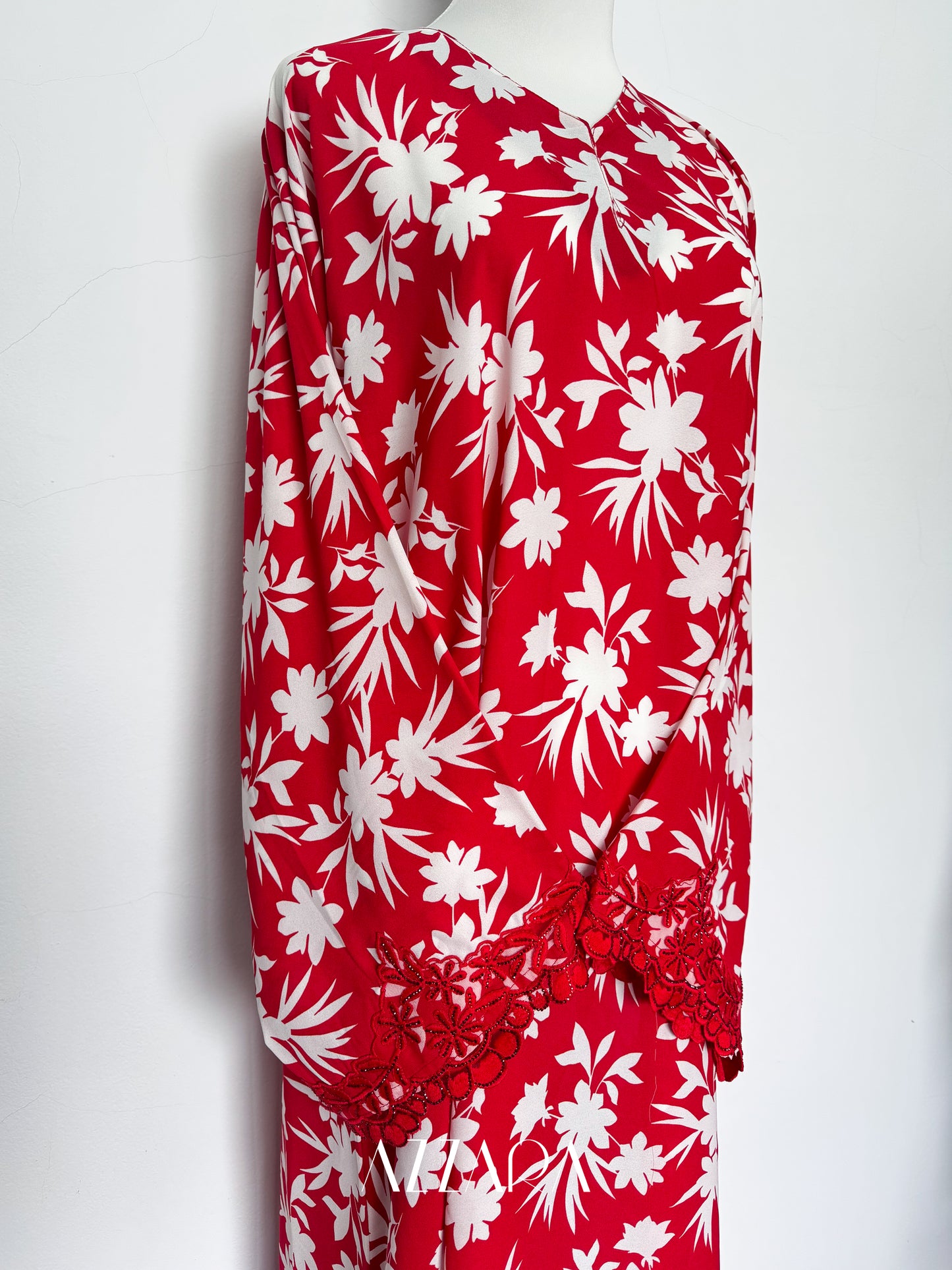Raya Ready (B035) - Red Kurung Abaya S/M