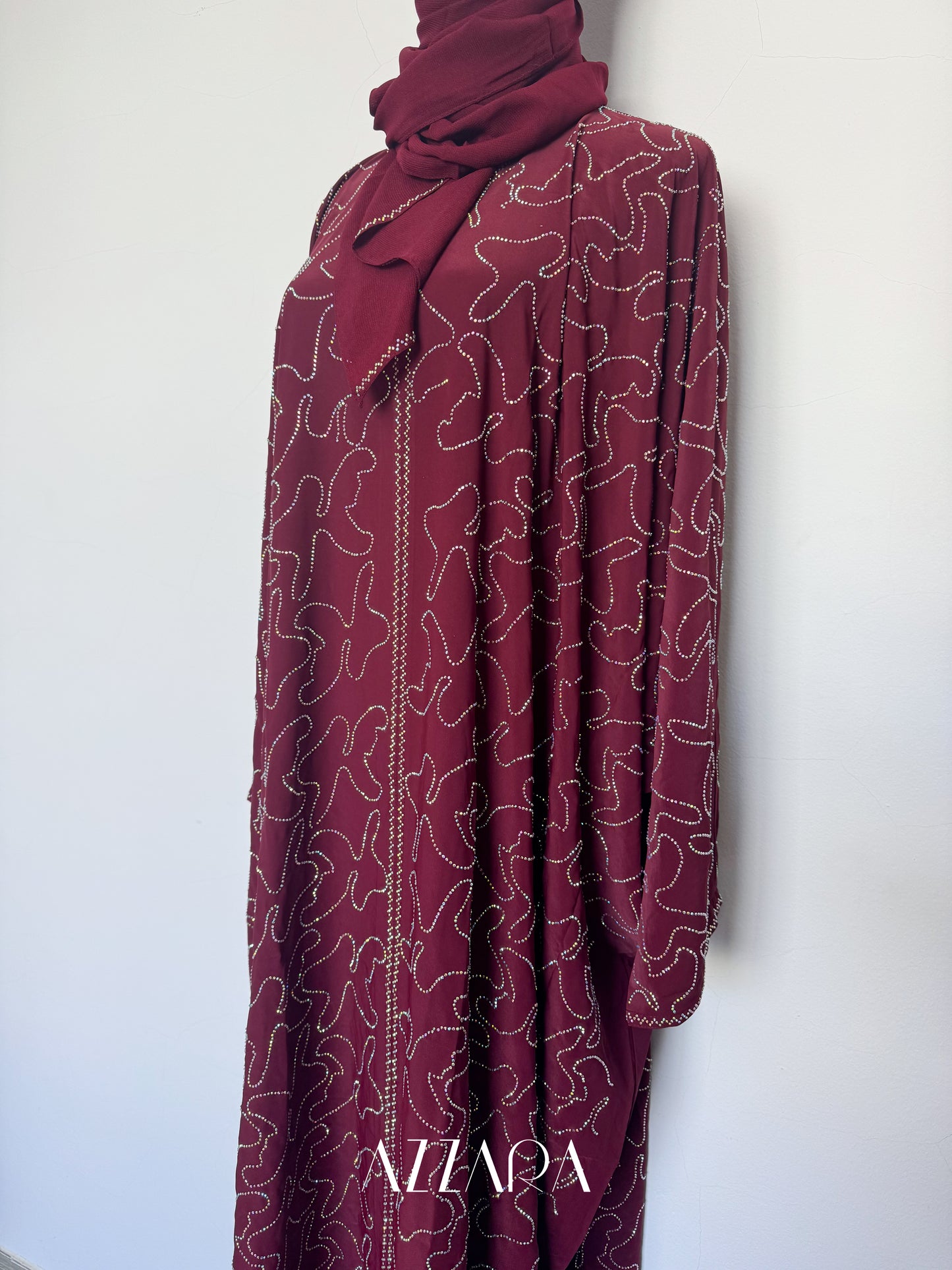 (B037) Crystal Wave in Maroon Oak