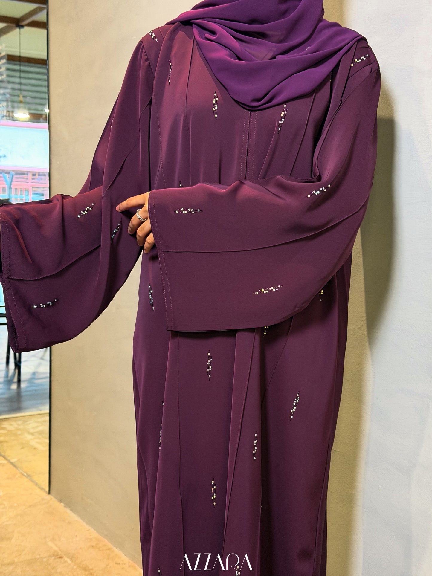 (N074) Raya Rossa - Prismara Swarovski in Deep Burgundy