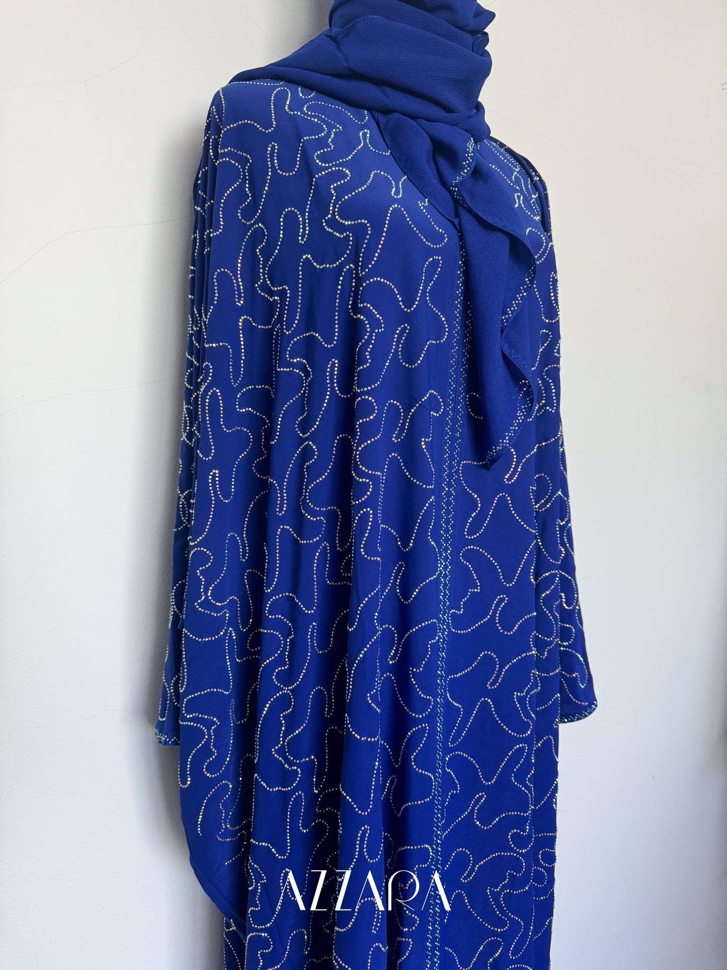 (B036) Crystal Wave in Bright Blue