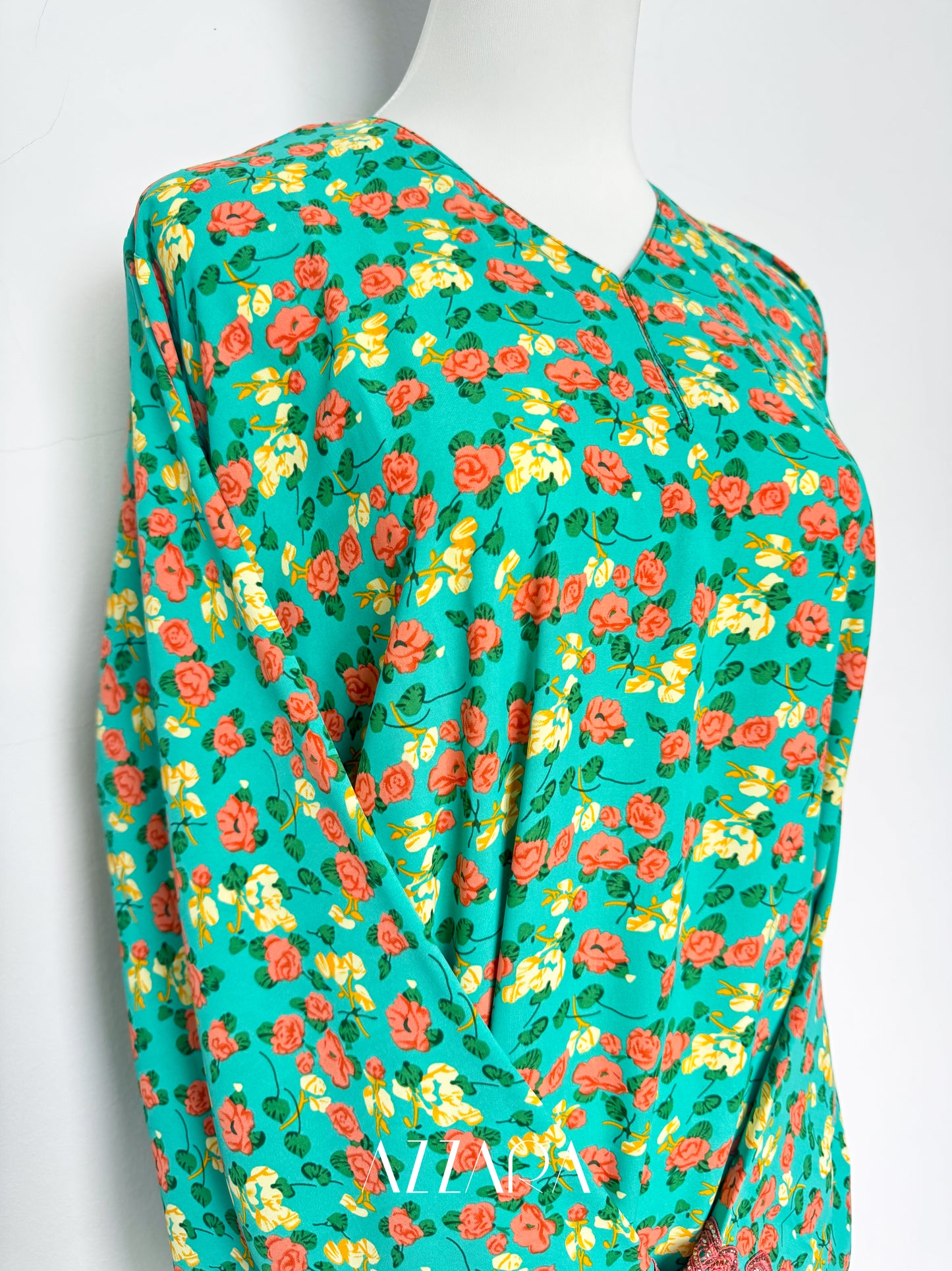 Raya Ready (B034) - Bright Teal Kurung Abaya S/M