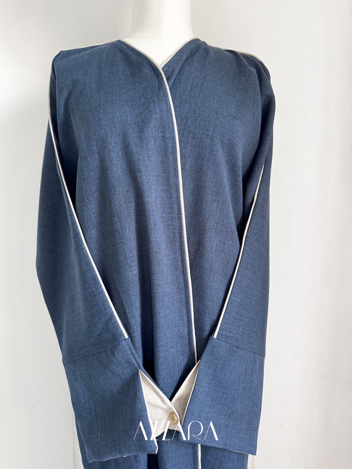 Ajman Abaya (A045) - Two toned Linen