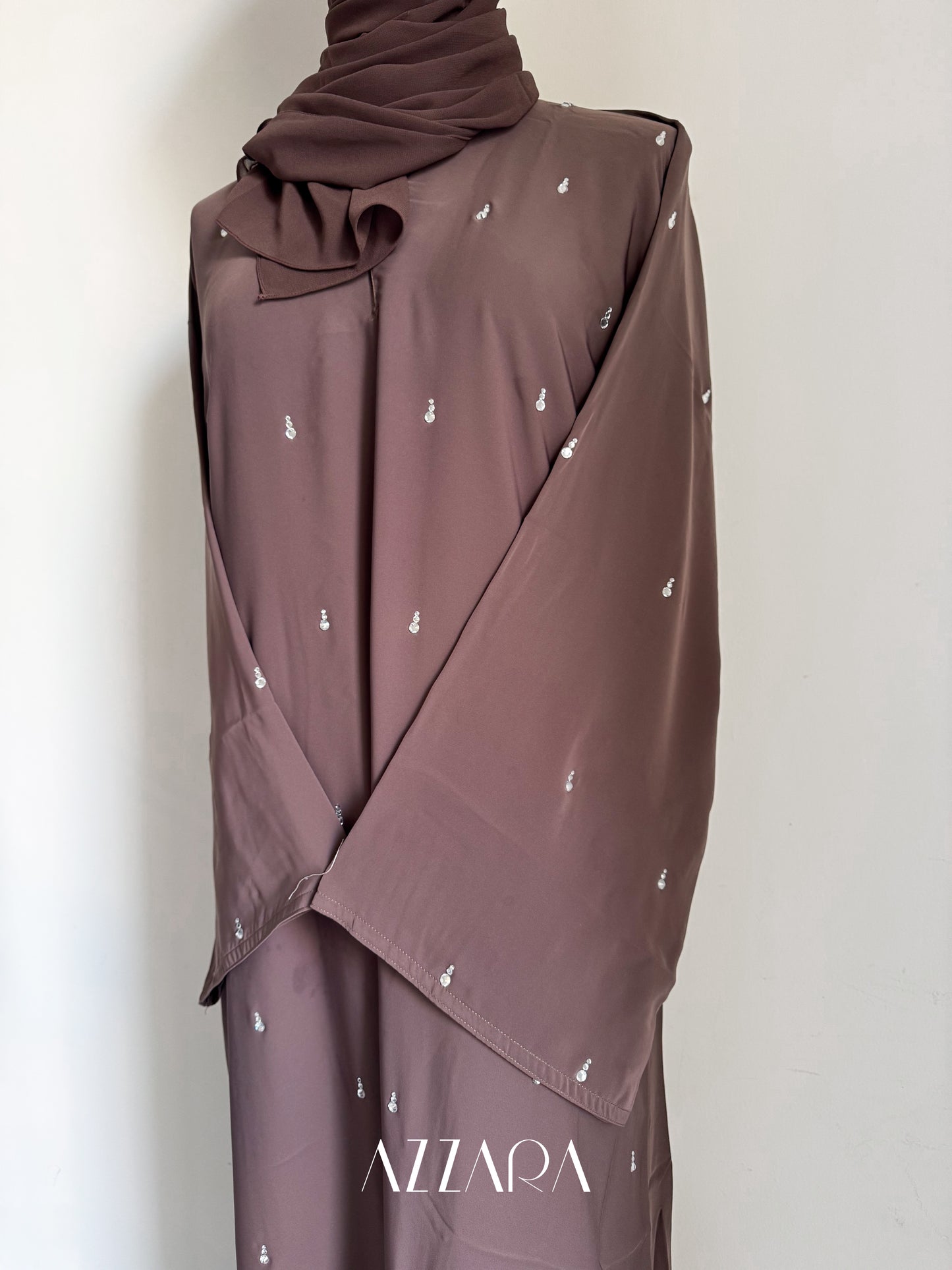 Ajman Abaya (A050) - Teardrop Purple Brown