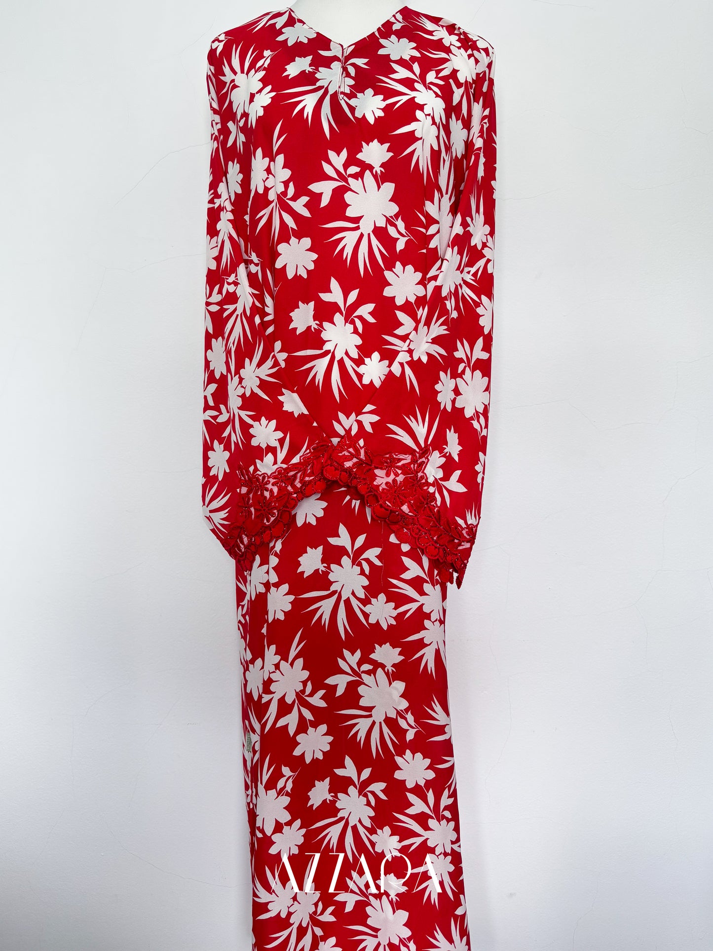 Raya Ready (B035) - Red Kurung Abaya S/M