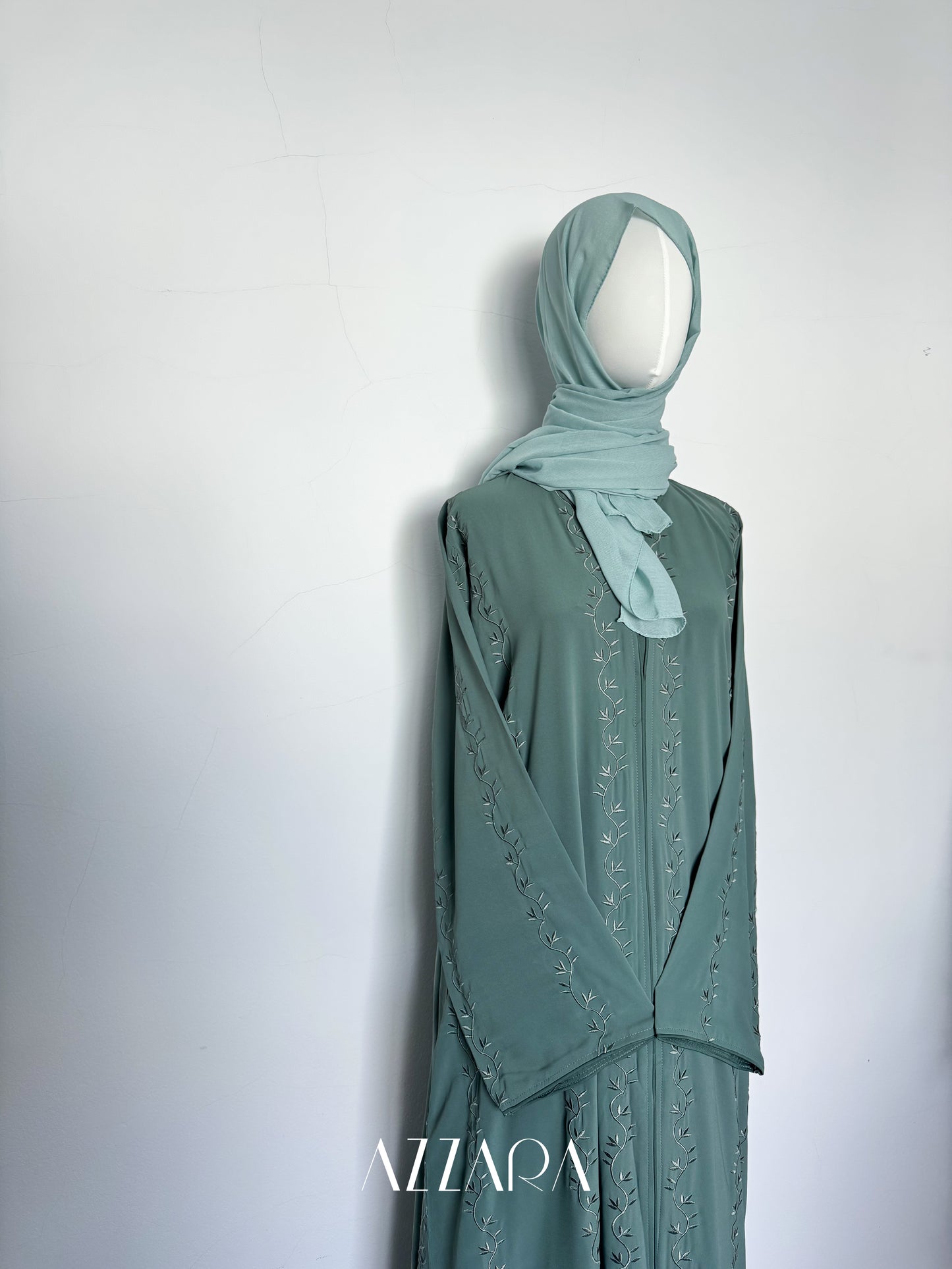 Ajman Abaya (A060) - Sage Green