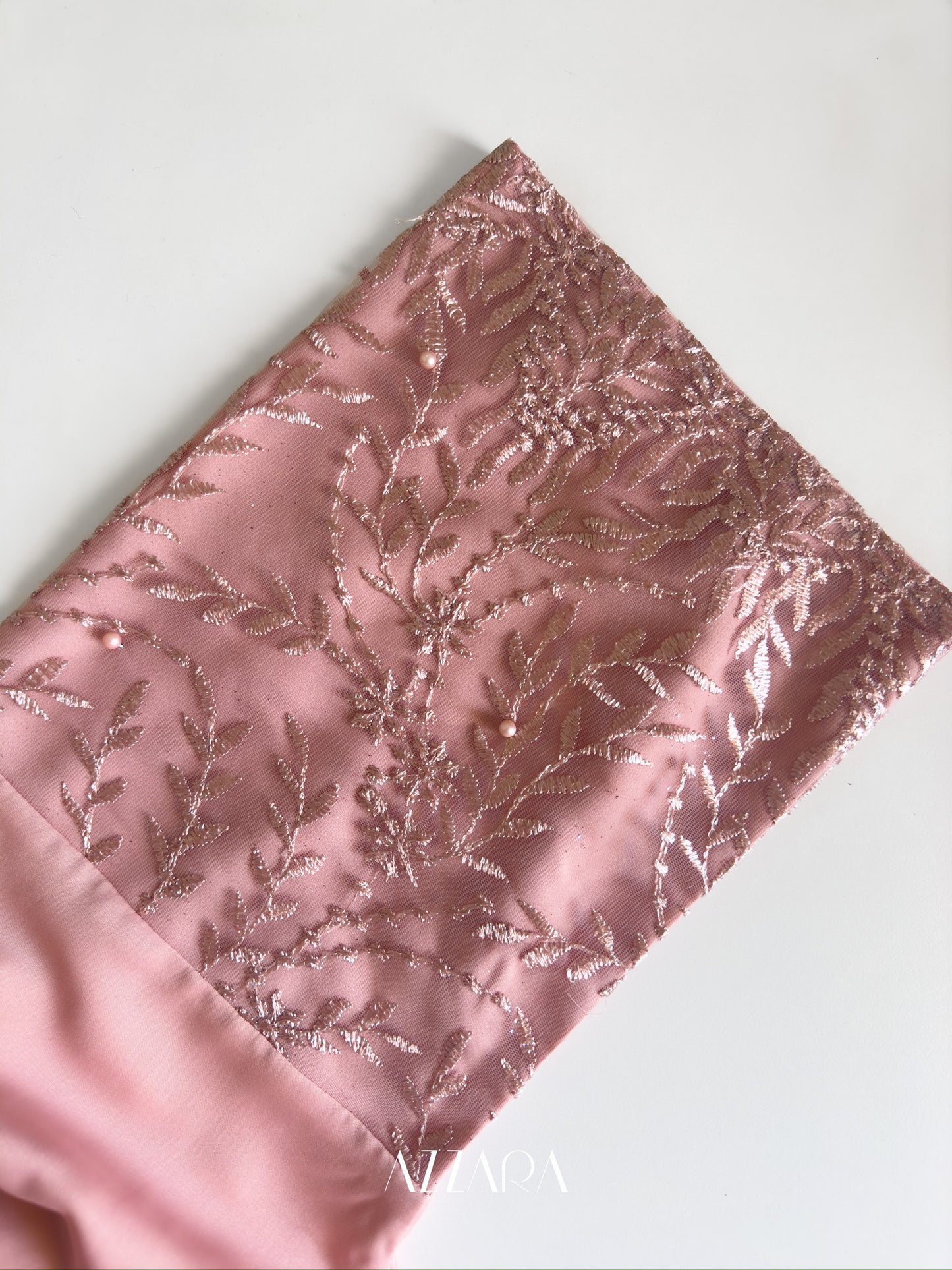 (F002) Florista - Rose Lace with Pearls (Double Abaya)