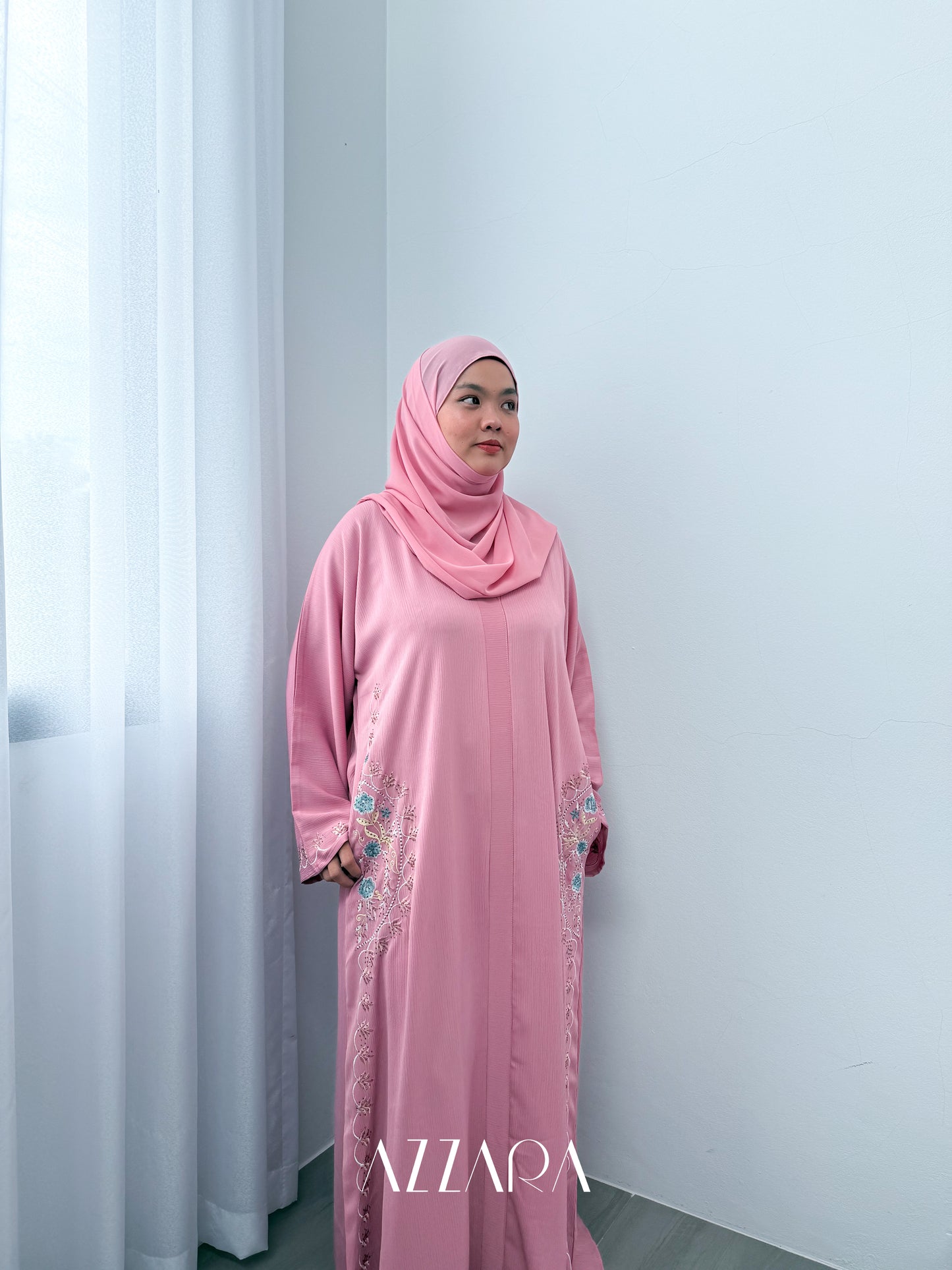 (N003) Luna Raudha - Rose Pink Embroidery