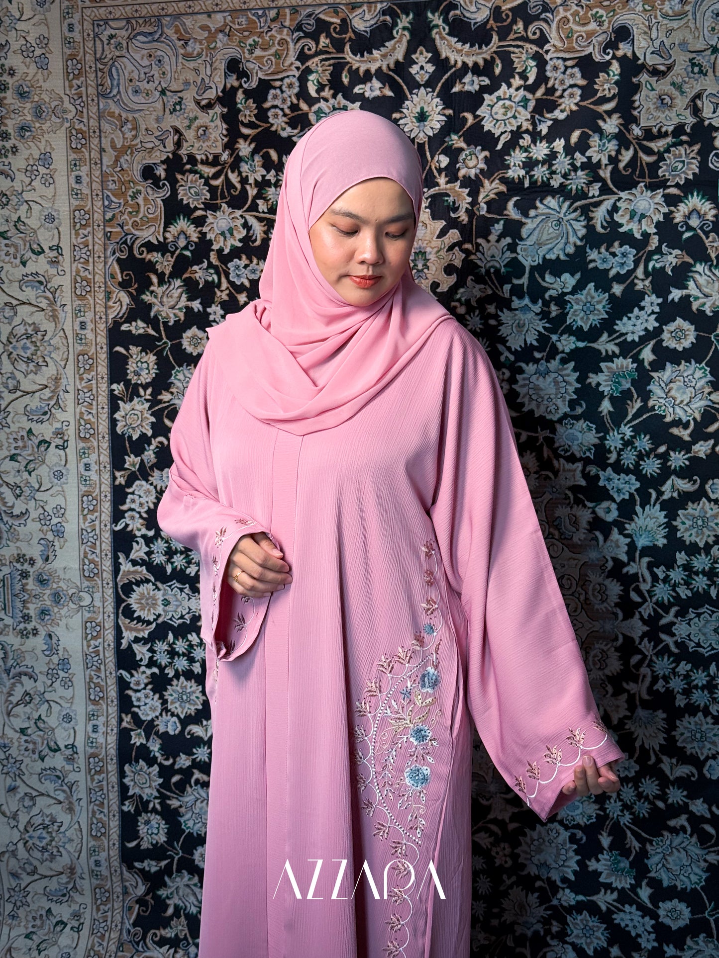 (N003) Luna Raudha - Rose Pink Embroidery