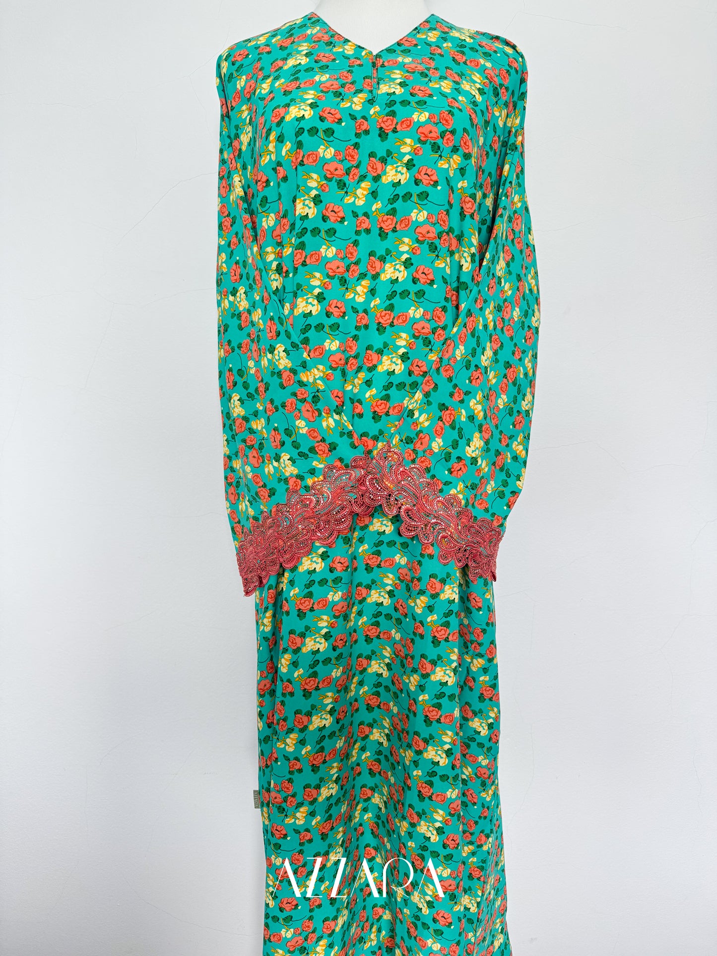 Raya Ready (B034) - Bright Teal Kurung Abaya S/M