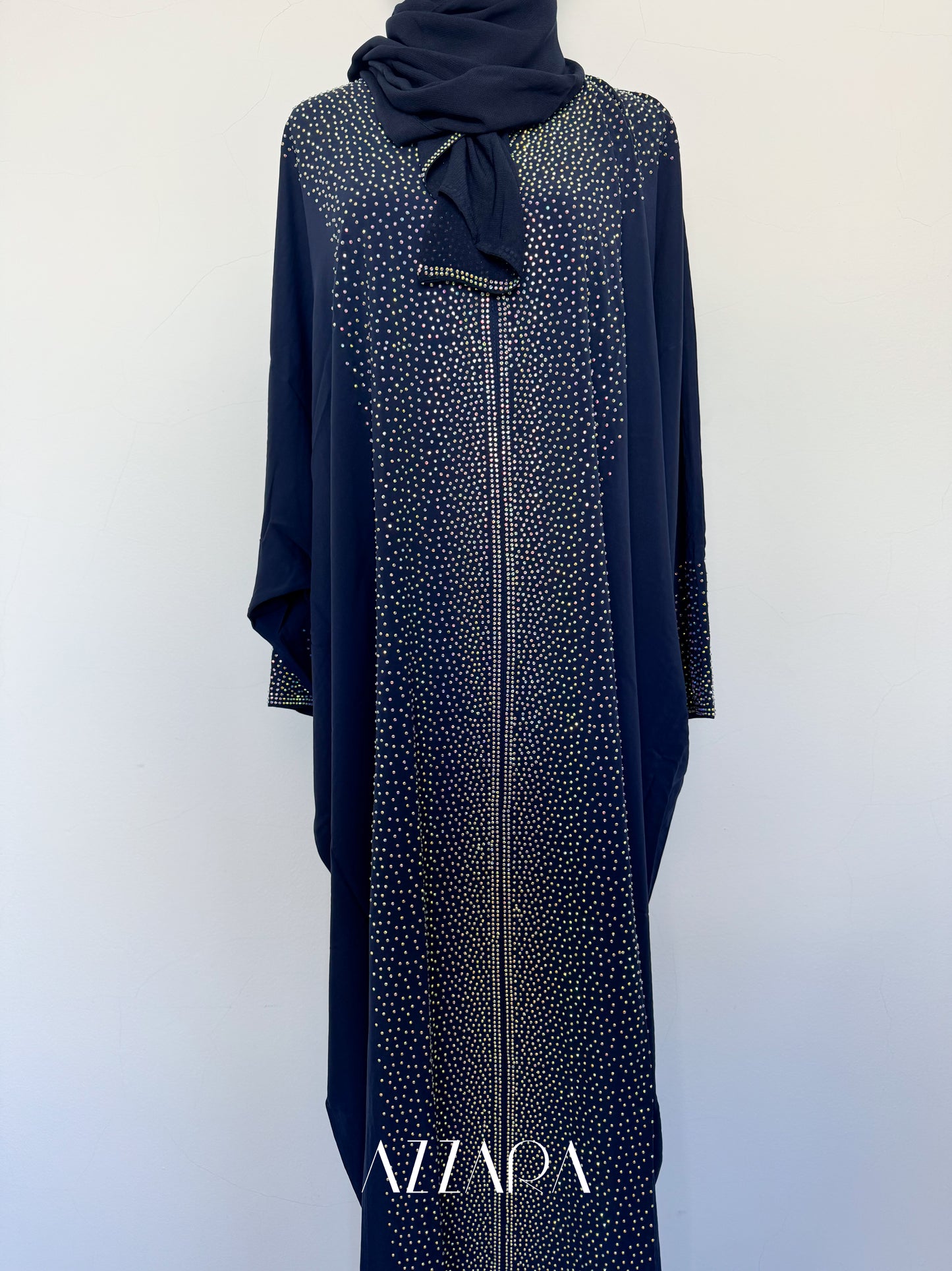 (B043) Straight Crystals Luxe in Midnight Blue