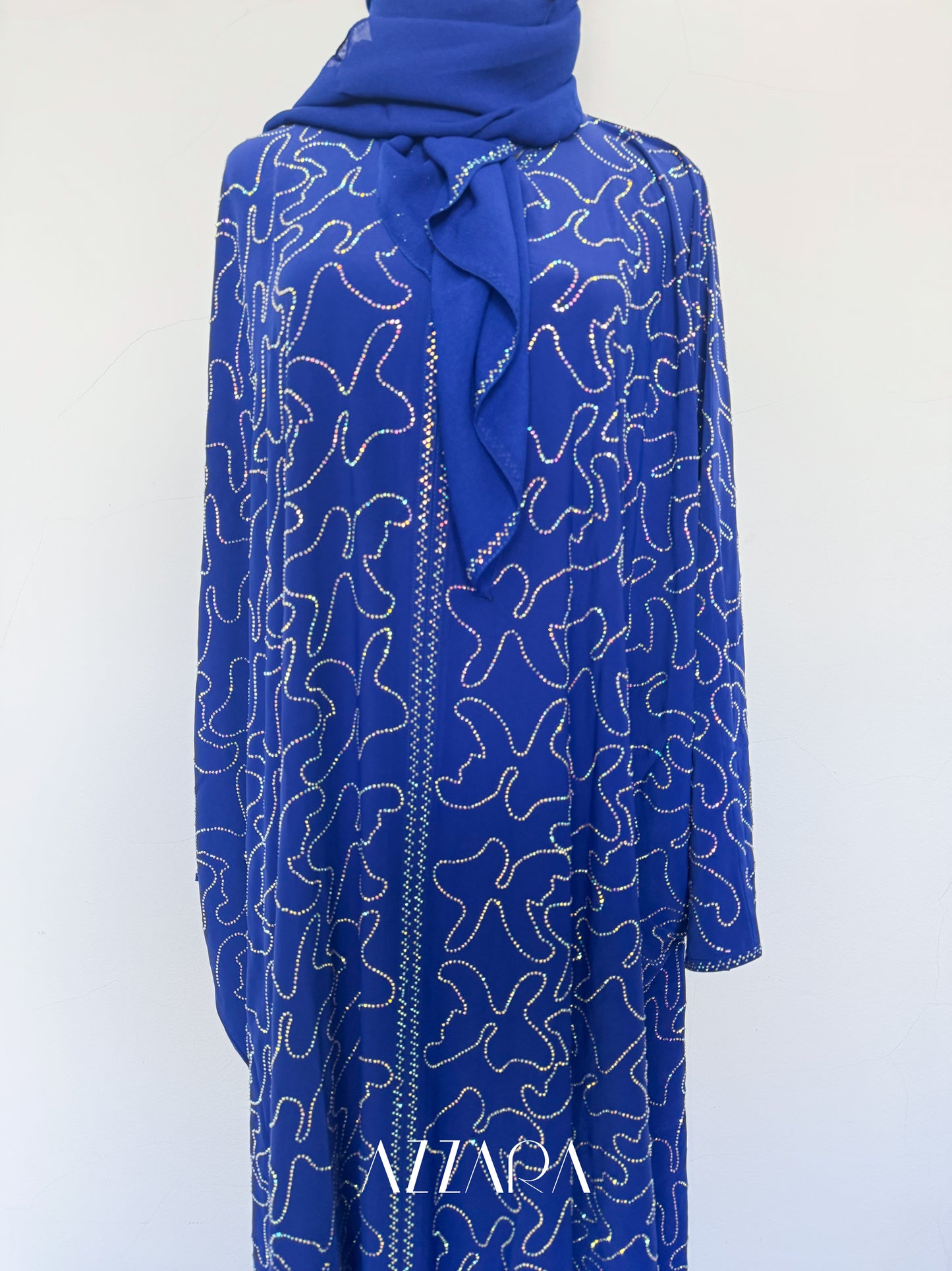 (B036) Crystal Wave in Bright Blue