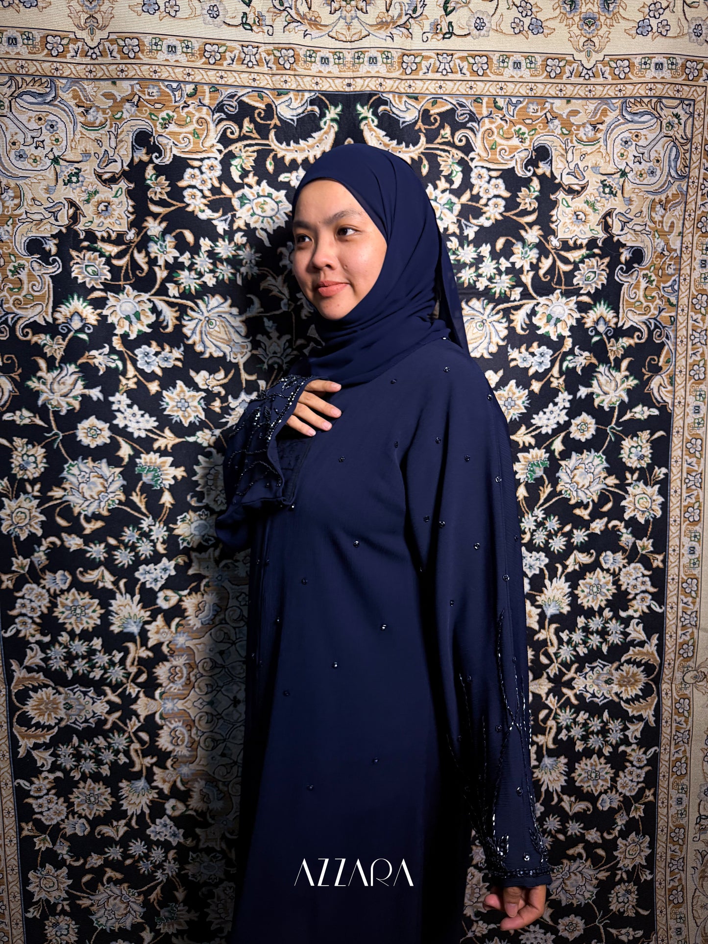 (N034) Zahraat Premium in Imperial Primer Blue