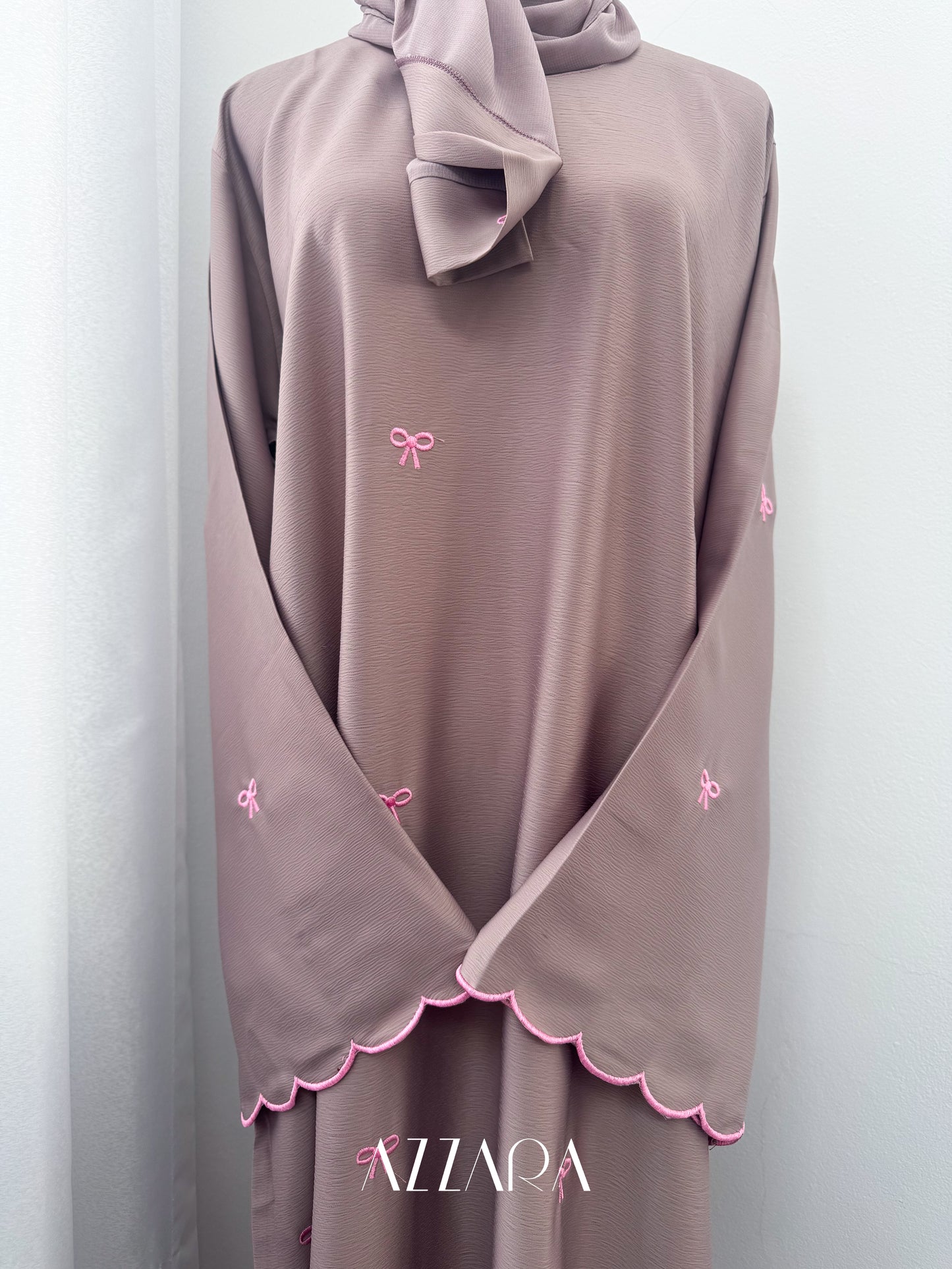 Sahara Abaya (D061) - Beige Coquette