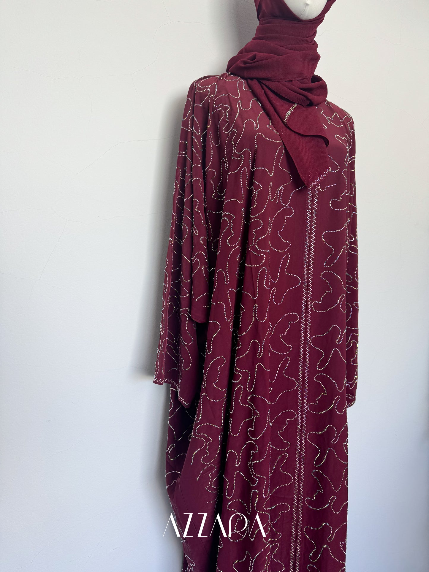 (B037) Crystal Wave in Maroon Oak