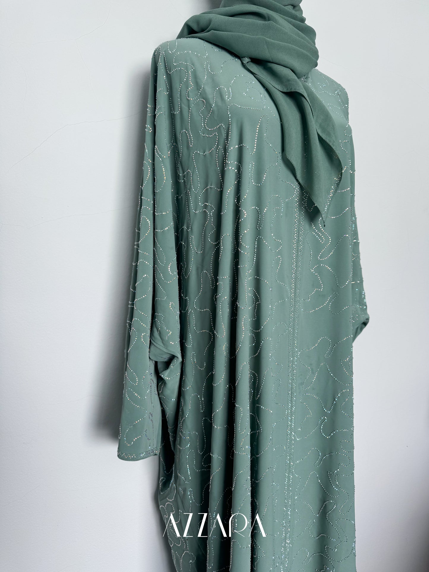 (B022) Crystal Wave in Greenish Teal