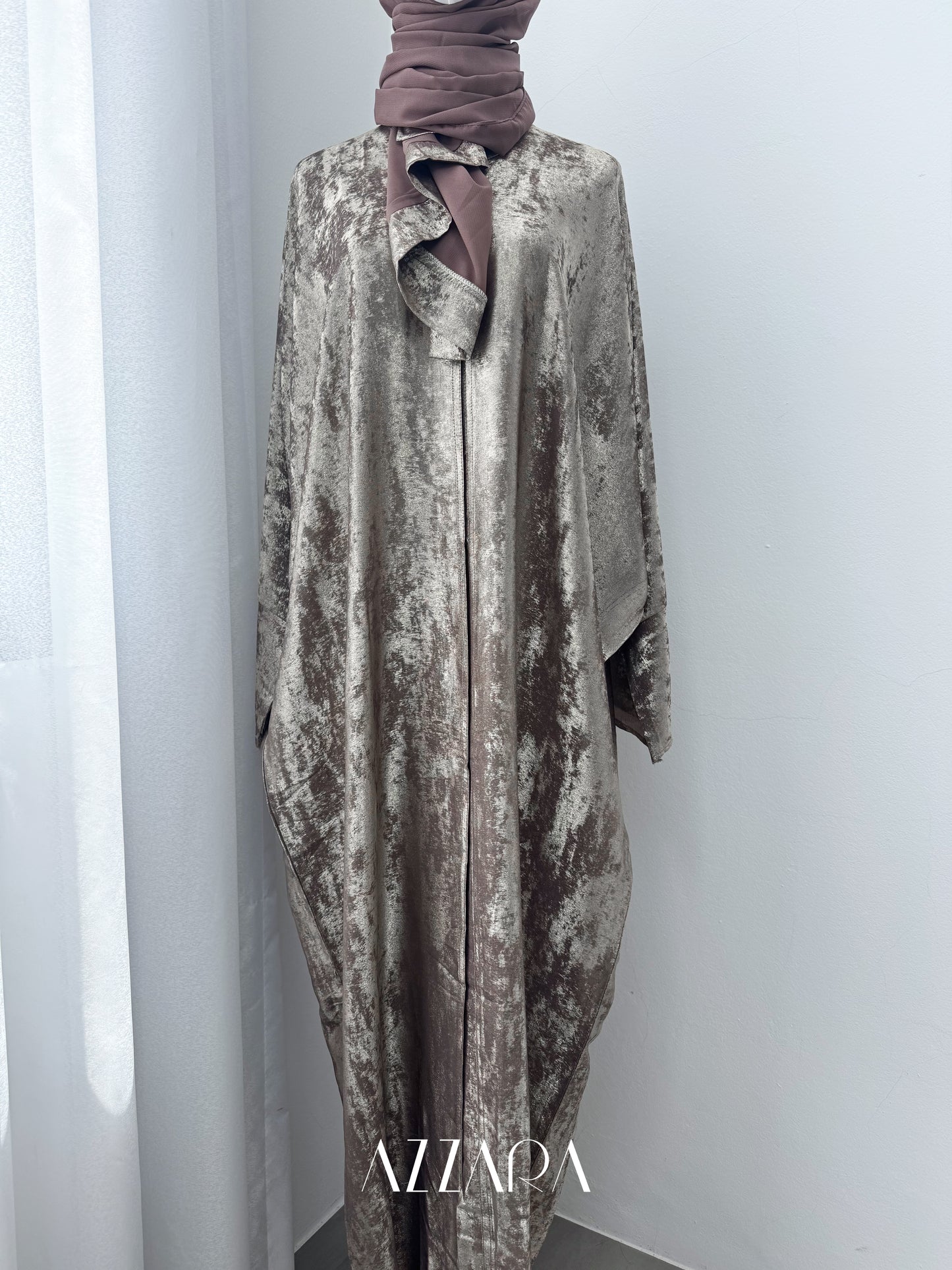 Sahara Abaya (D051) - Bronze Shimmer Batwing