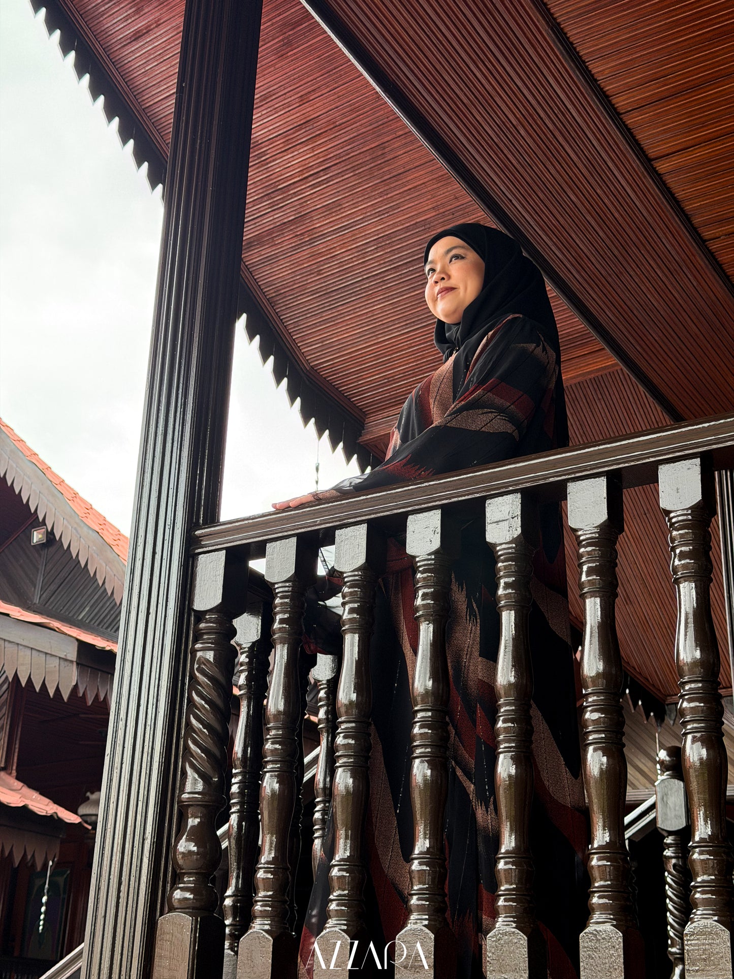 (N063) Raya Rossa - The Klasik Chiffon in Dark Brown