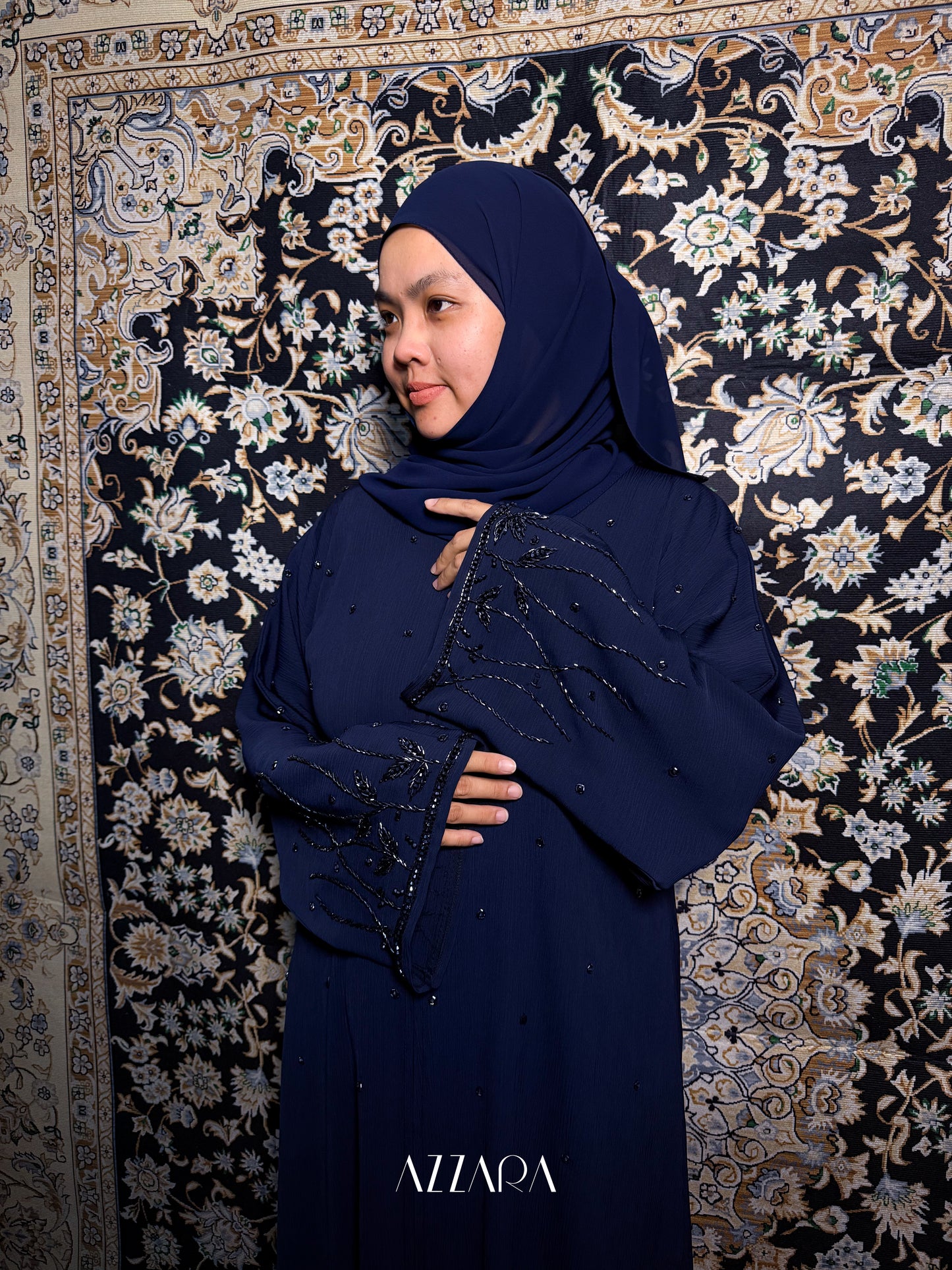 (N034) Zahraat Premium in Imperial Primer Blue