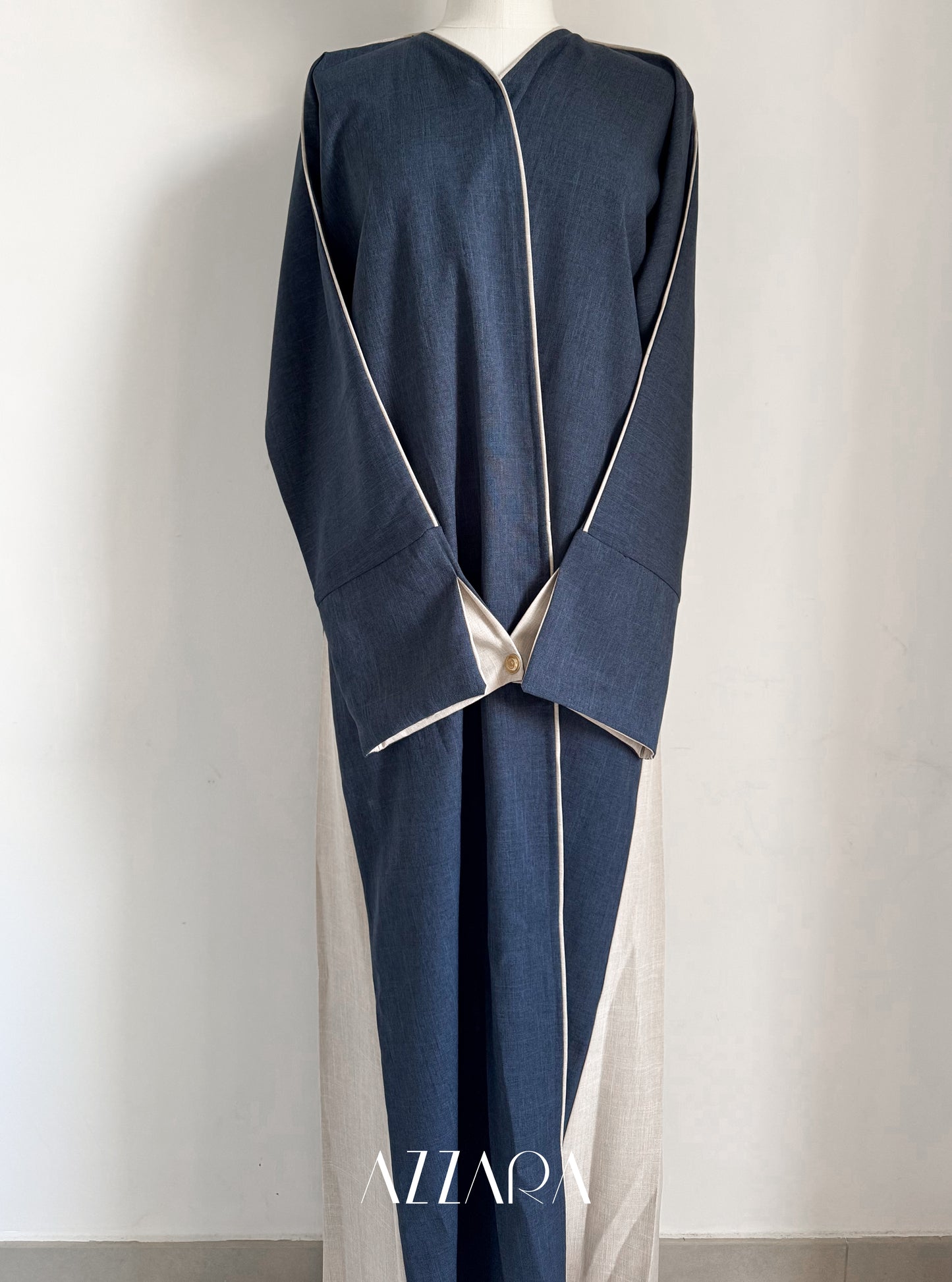 Ajman Abaya (A045) - Two toned Linen