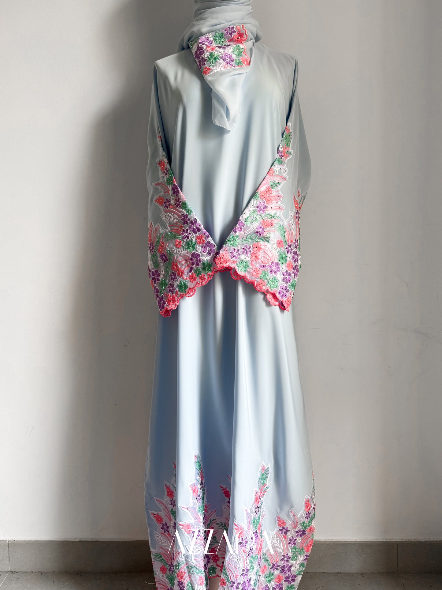 Laces Galore (C001) - Blue Floral Exclusive Laces