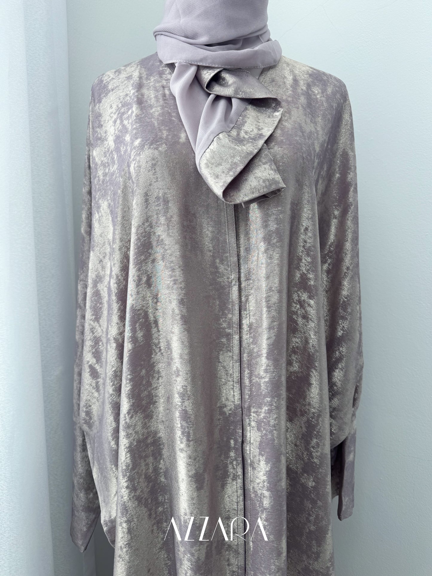 Sahara Abaya (D054)- Purple Shimmer Batwing