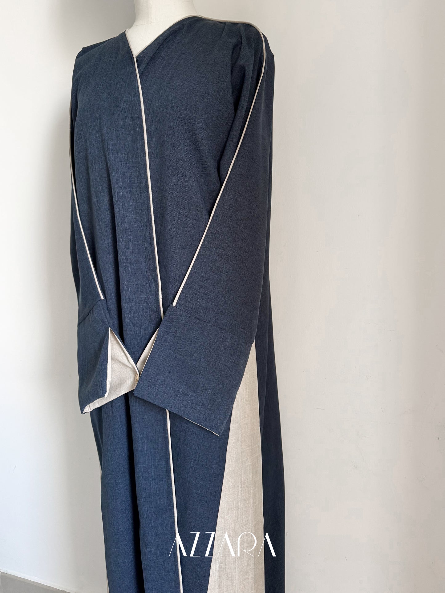 Ajman Abaya (A045) - Two toned Linen