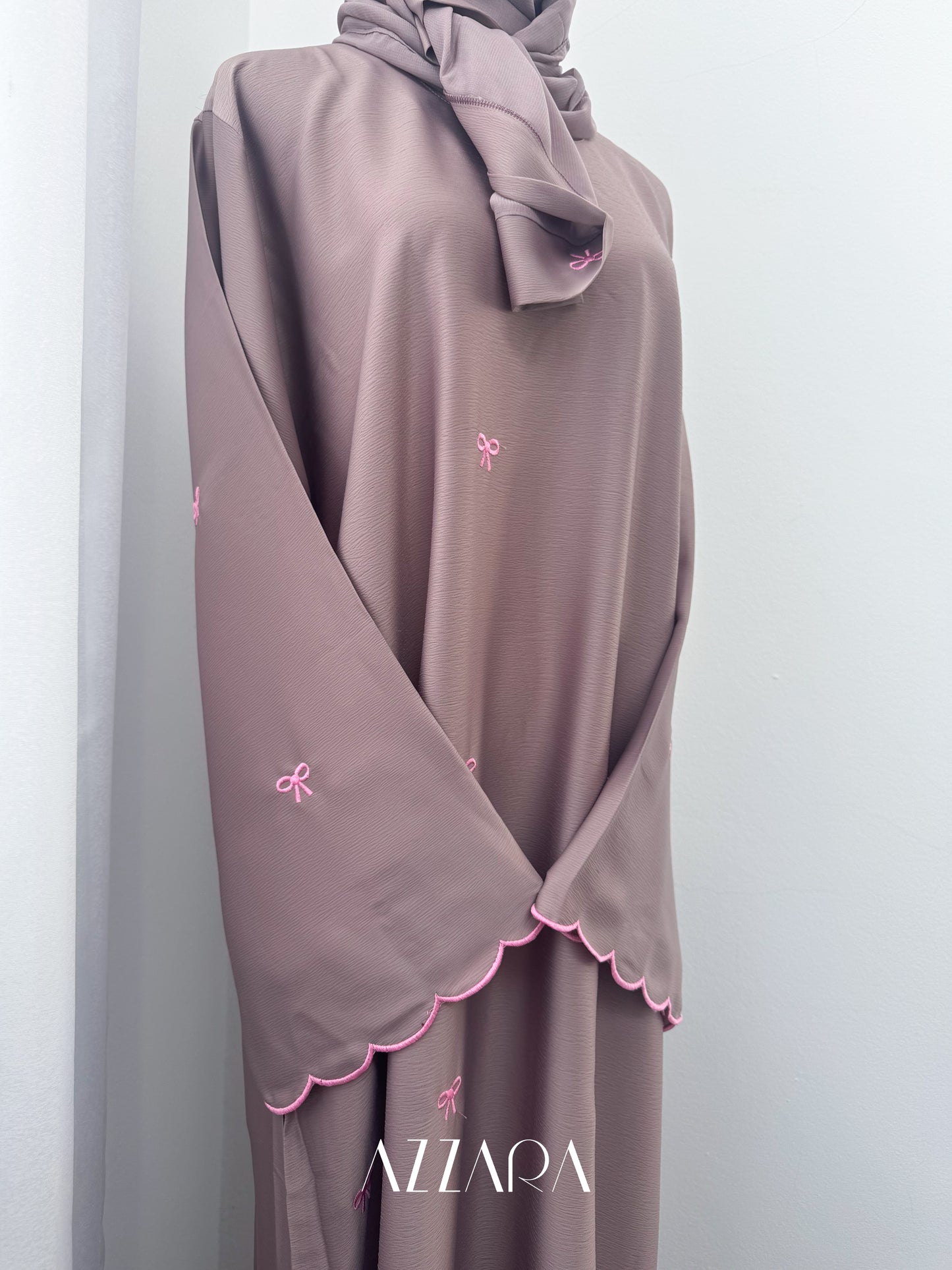 Sahara Abaya (D061) - Beige Coquette