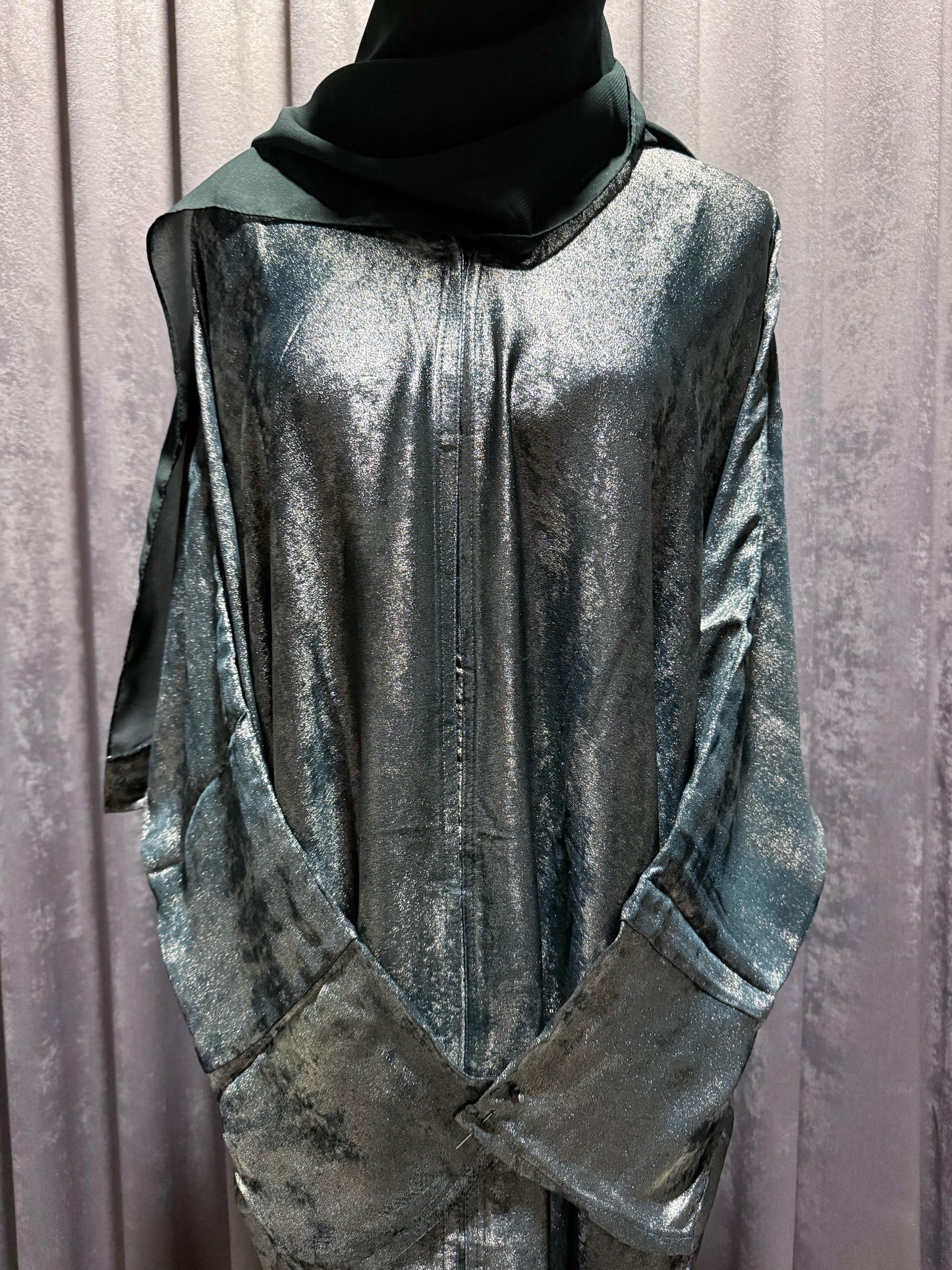 The Arabicas (D042) - Emerald Green Shimmer Abaya