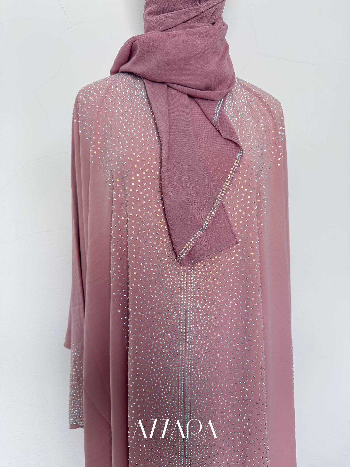 (B025) Straight Crystals Luxe in Rosé Blush