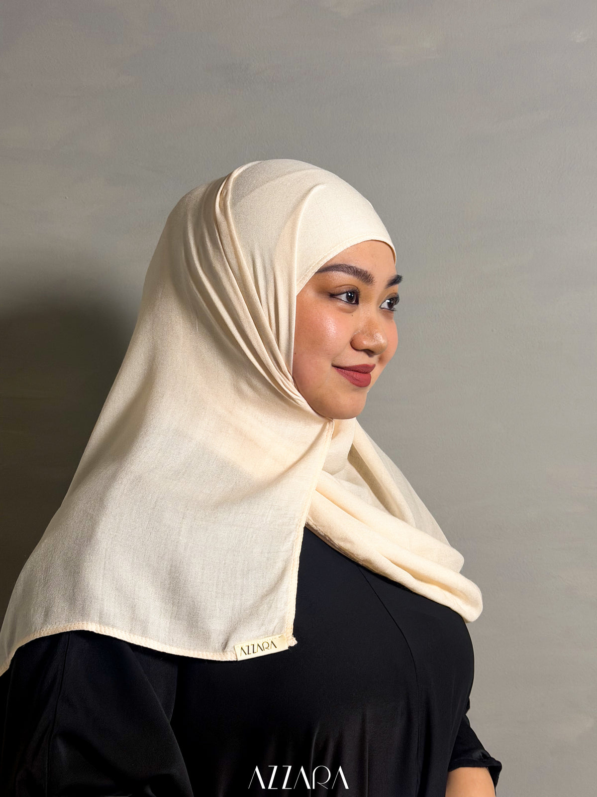 (S007) Azzara Modal Shawl - Light Peach