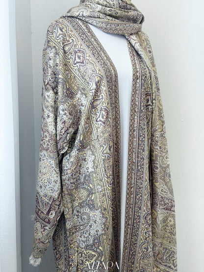 (P006) Pashmina Abaya - Soft Yellow