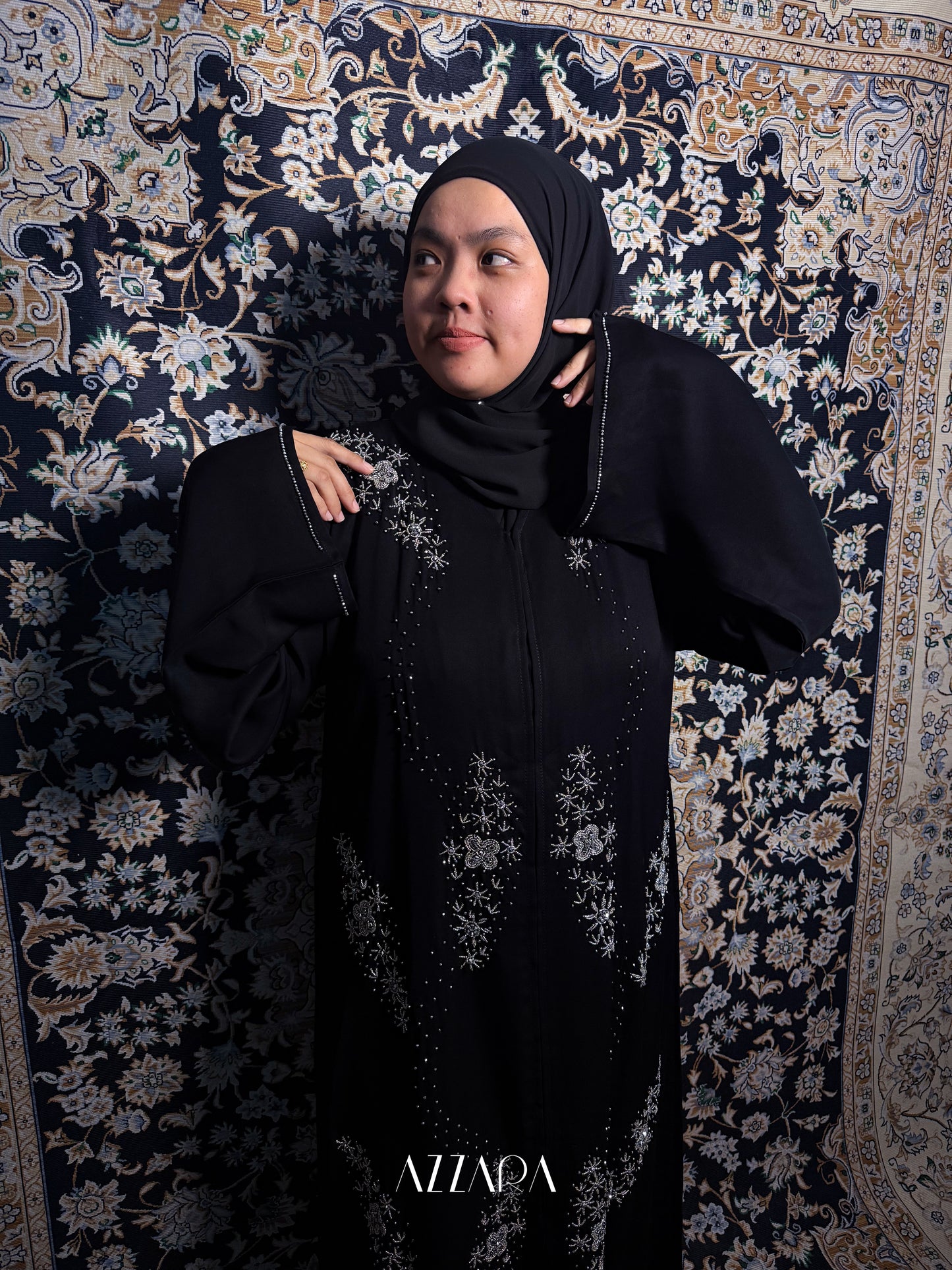 (N017) Zahraat Exclusive in Black Kayangan