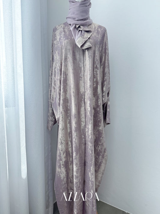 Sahara Abaya (D054)- Purple Shimmer Batwing