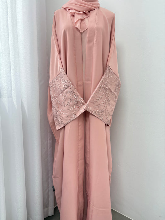 (F002) Florista - Rose Lace with Pearls (Double Abaya)