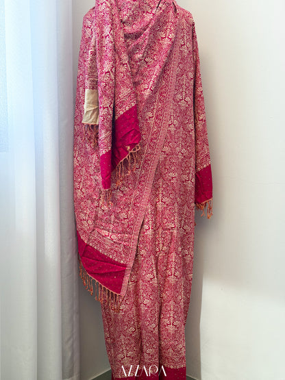 (P001) Pashmina Abaya - Bright Pink