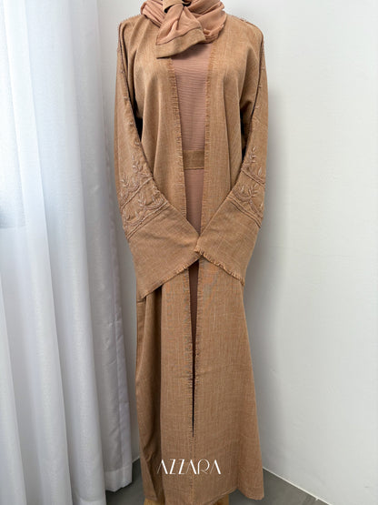 (D087) Sahara Abaya - Coral