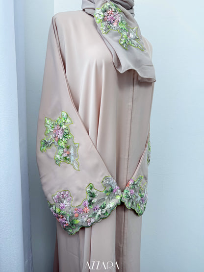 (D093) Sahara Abaya - Exclusive Beige Abaya