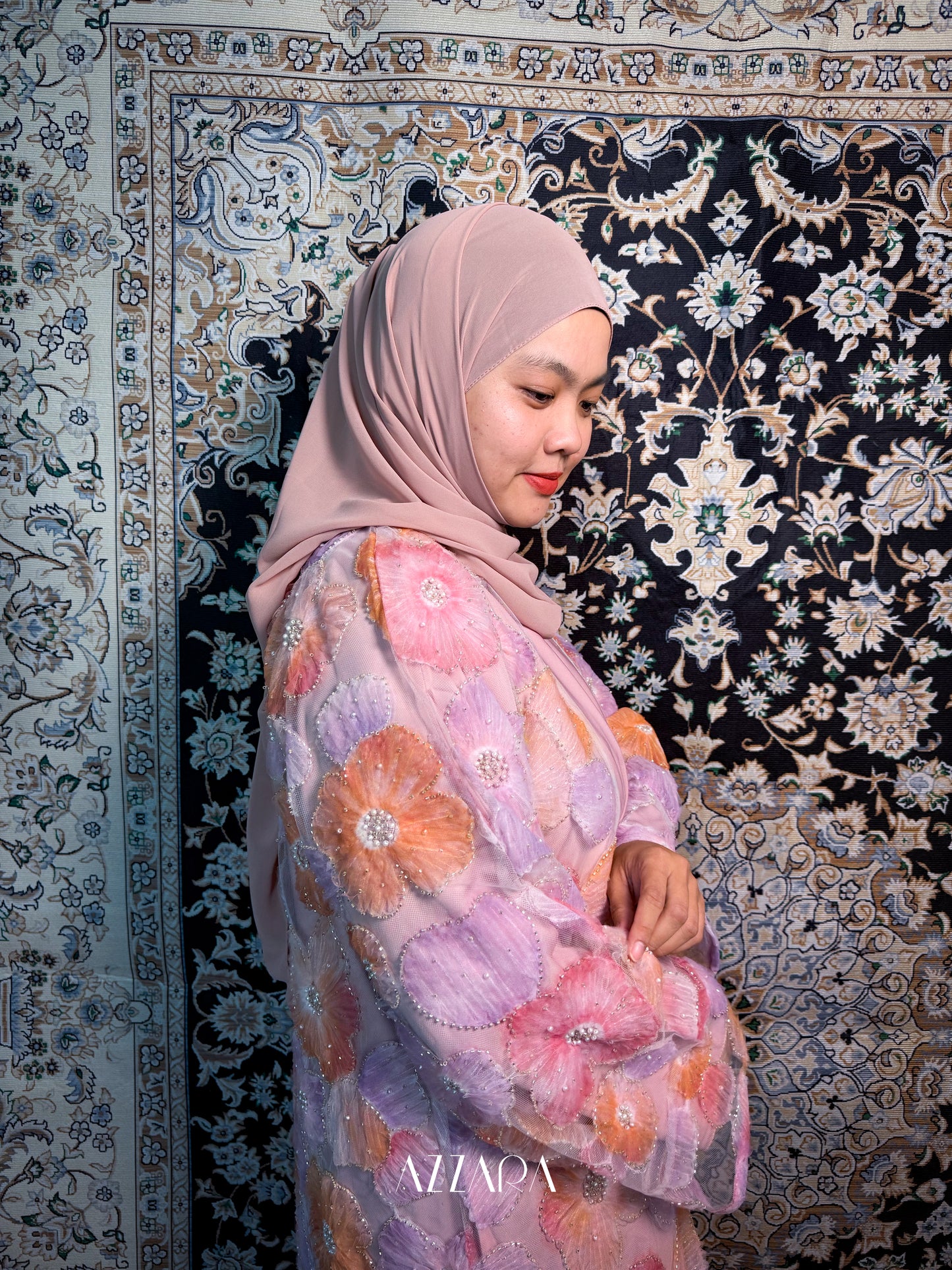 (N037) Lestari in Peachy Orange