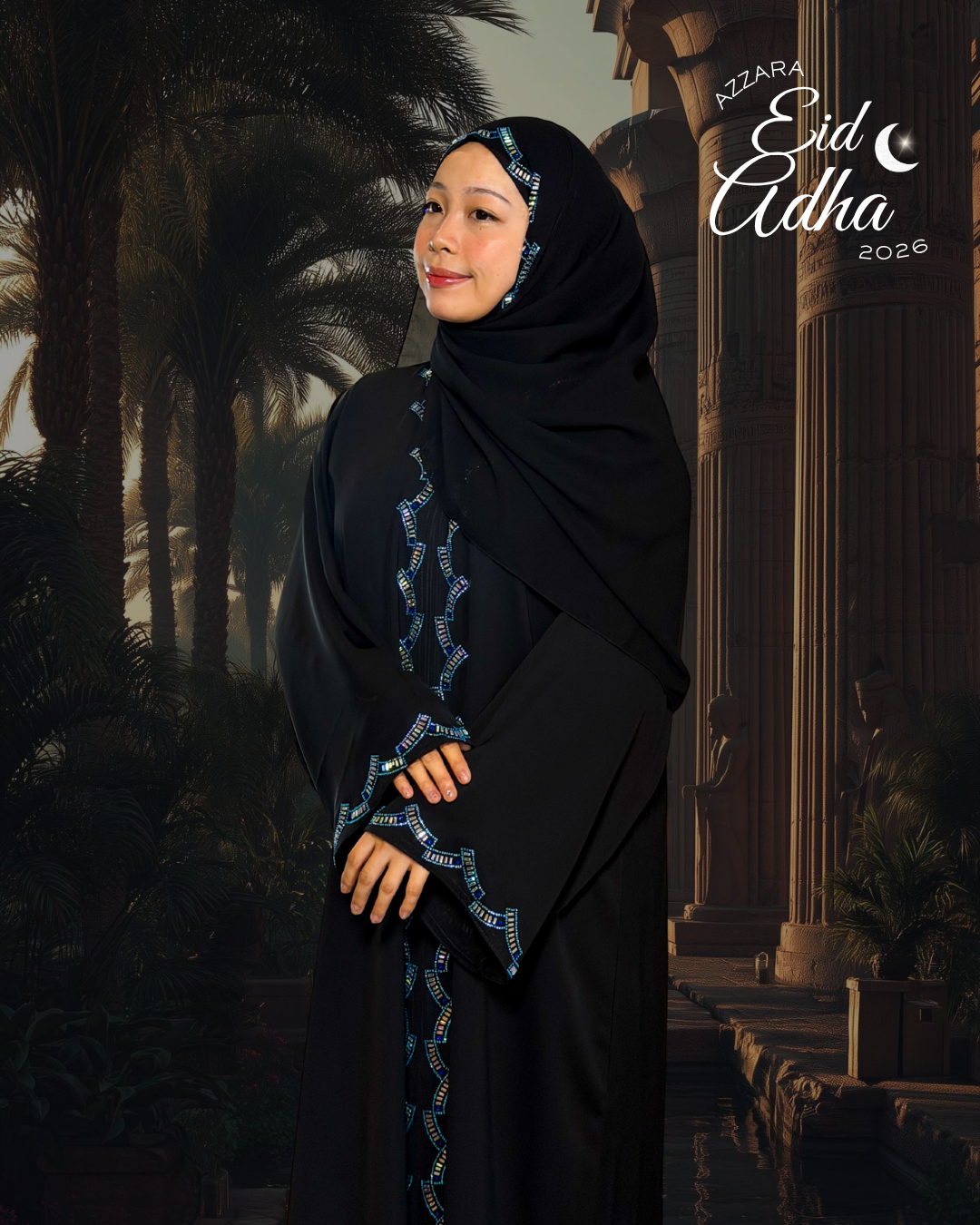 (L011) - Petra Stones in Noir Black