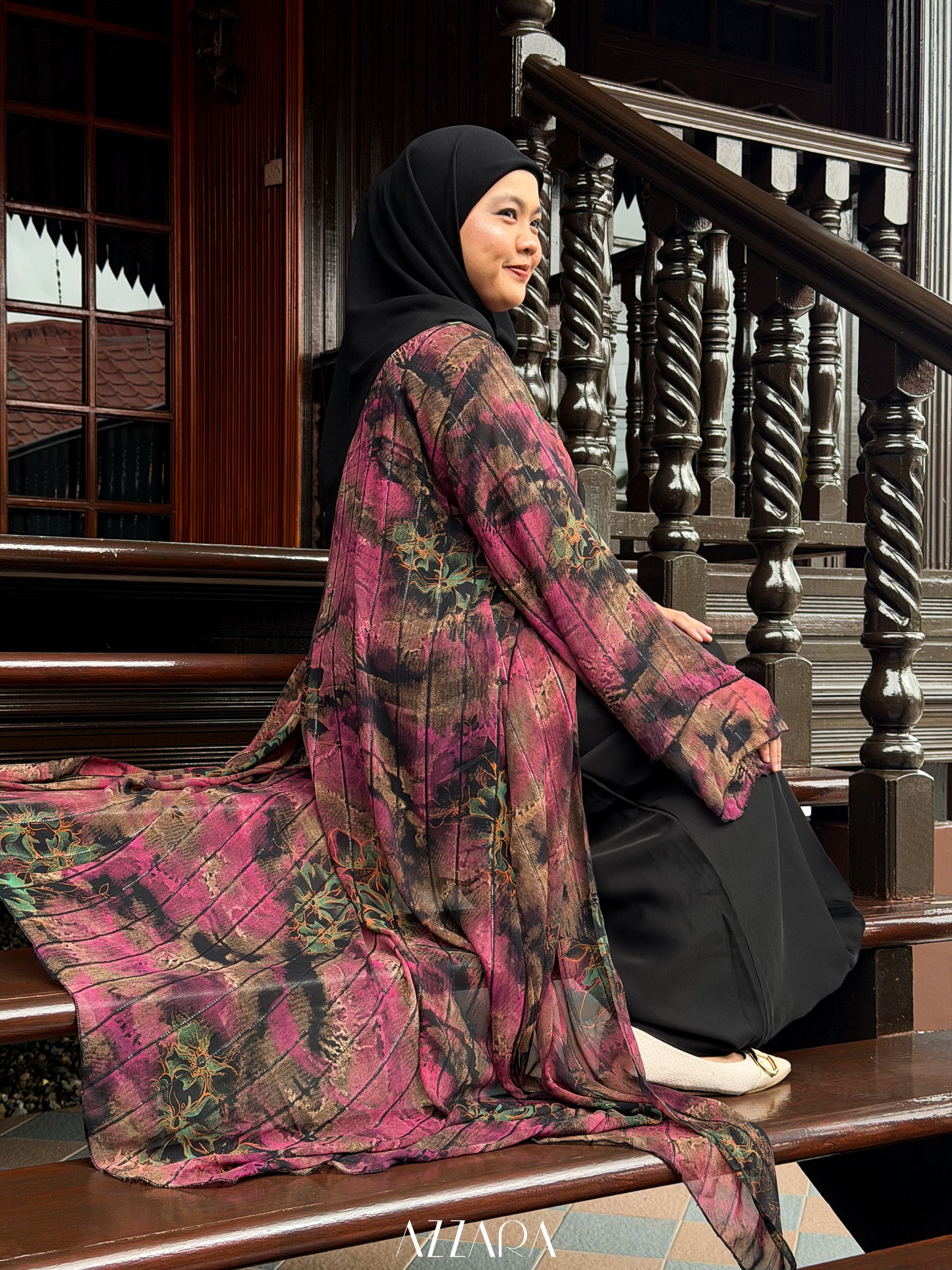 (N065) Raya Rossa - The Klasik Chiffon in Strawberry Lime