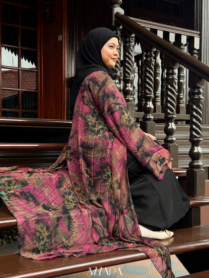 (N065) Raya Rossa - The Klasik Chiffon in Strawberry Lime