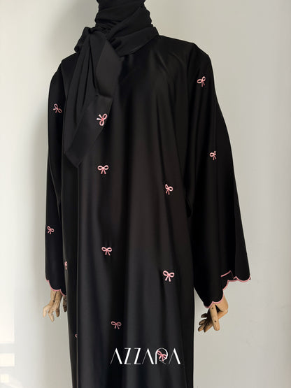 Ajman Abaya (A053) - Mini Coquette Black